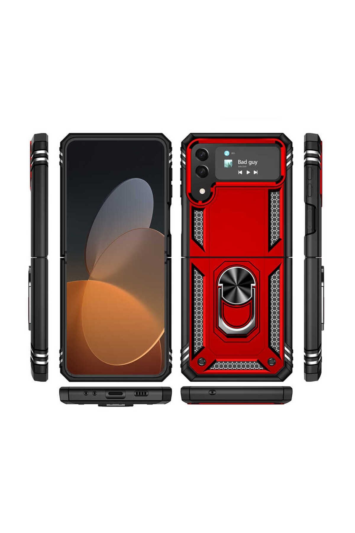 Galaxy Z Flip 4 Uyumlu Zore Vega Kılıf-Siyah