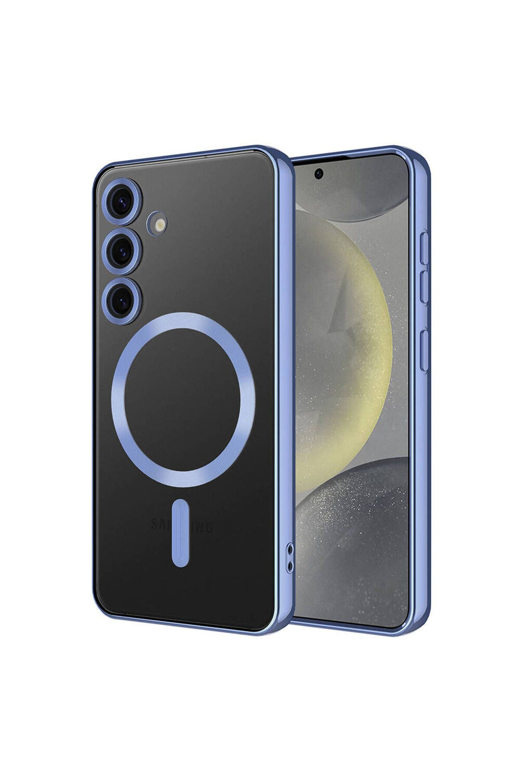 Galaxy S24 Kılıf Kamera Korumalı Magsafe Wireless Şarj Özellikli Zore Demre Kapak - Sierra Mavi