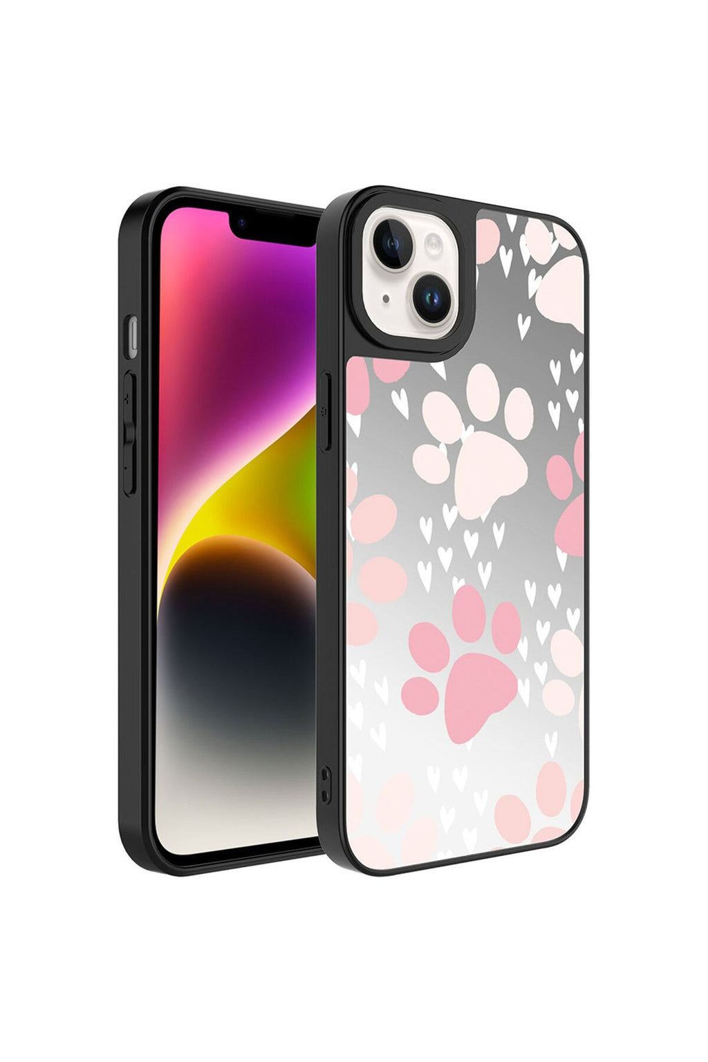 iPhone 14 Uyumlu Aynalı Desenli Kamera Korumalı Parlak Zore Mirror Kılıf-Fragile