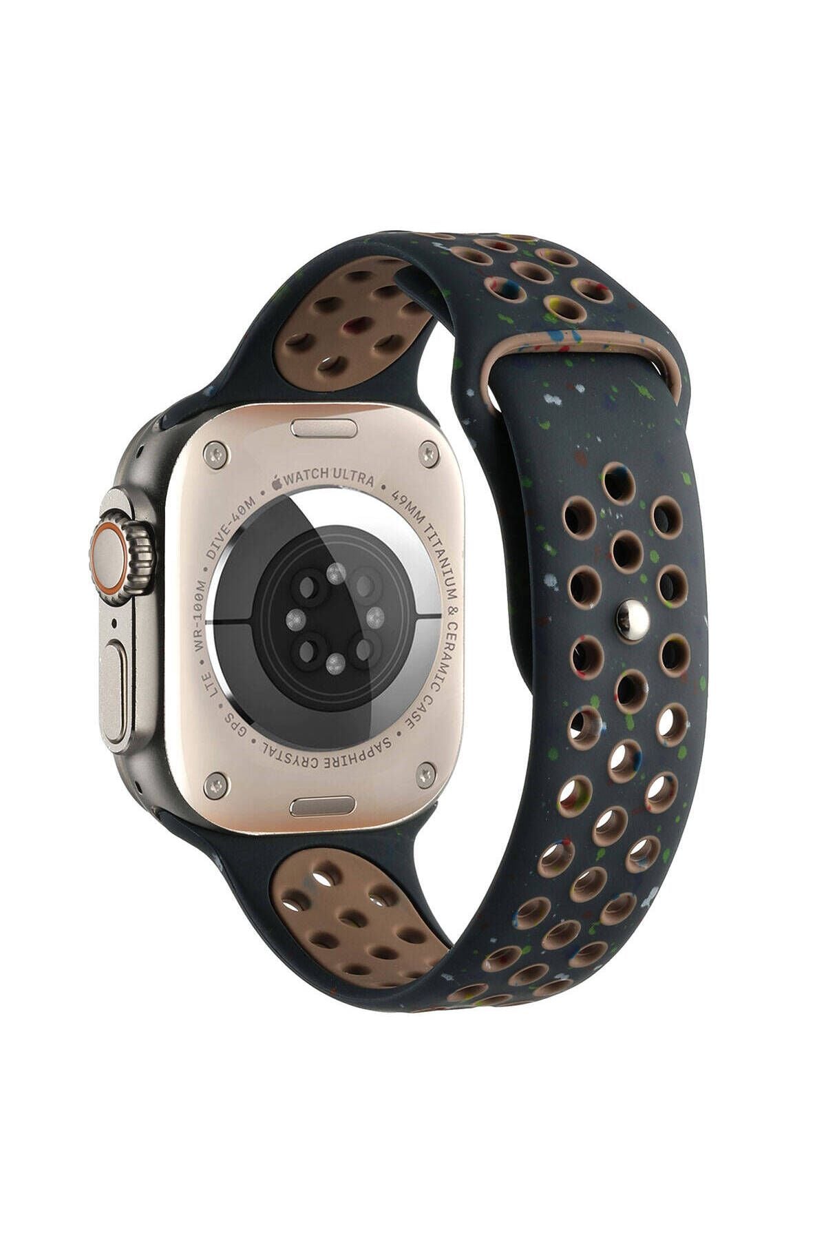 Watch Ultra 49mm Kordon Yeni Seri 2023 KRD-02 Uyumlu Strap Kayış CLO- Turuncu