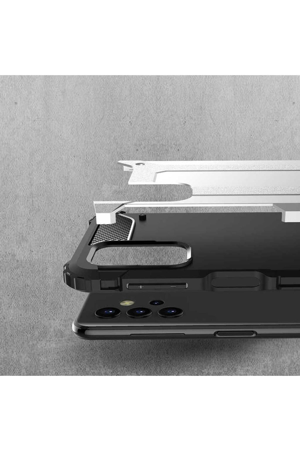 Galaxy A23 Kılıf Zore Crash Silikon Kapak - Siyah