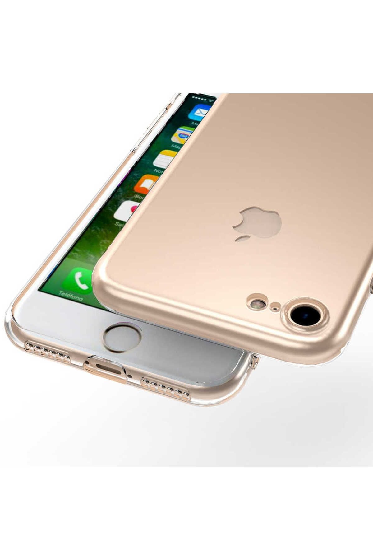 iPhone SE 2020 Uyumlu Zore Kamera Korumalı Süper Silikon Kılıf-Renksiz