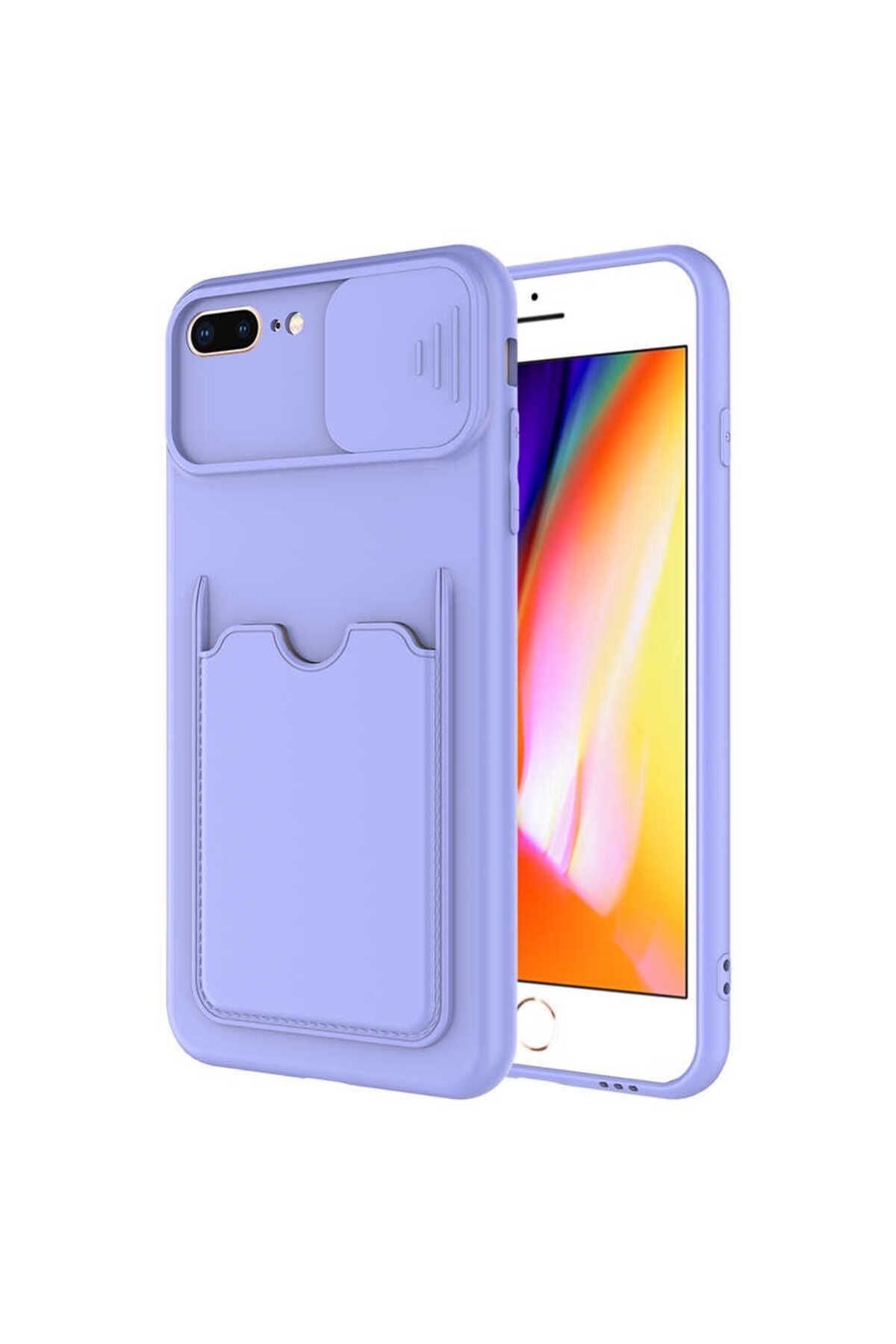 iPhone 8 Plus Kılıf Zore Kartix Kapak - Lila