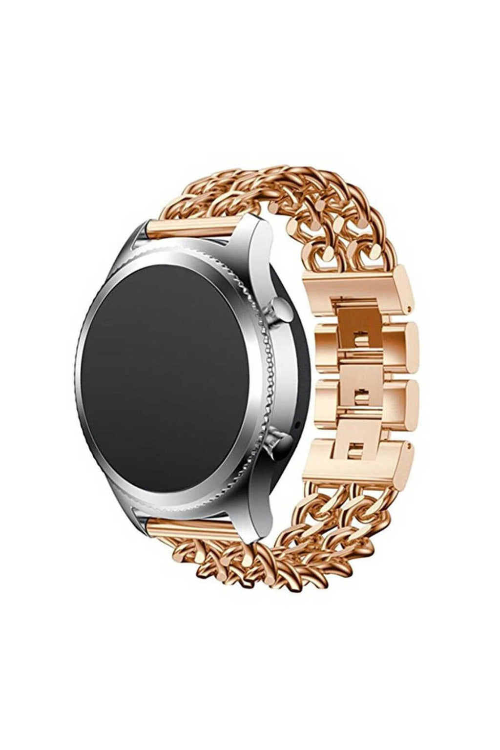 Galaxy Watch 46mm (22mm) Uyumlu KRD-17 Metal PAK Kordon Rose Gold
