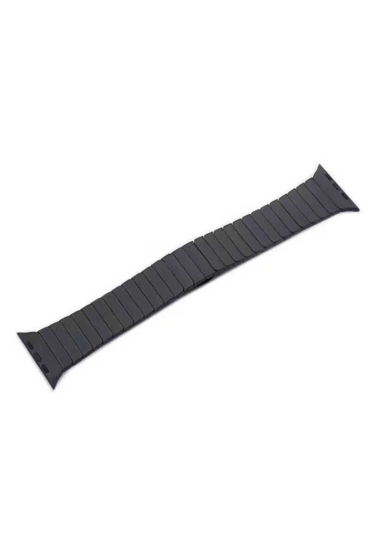 Watch Ultra 49mm Kordon Uyumlu KRD-16 Seramik Strap Kayış CLO- Siyah