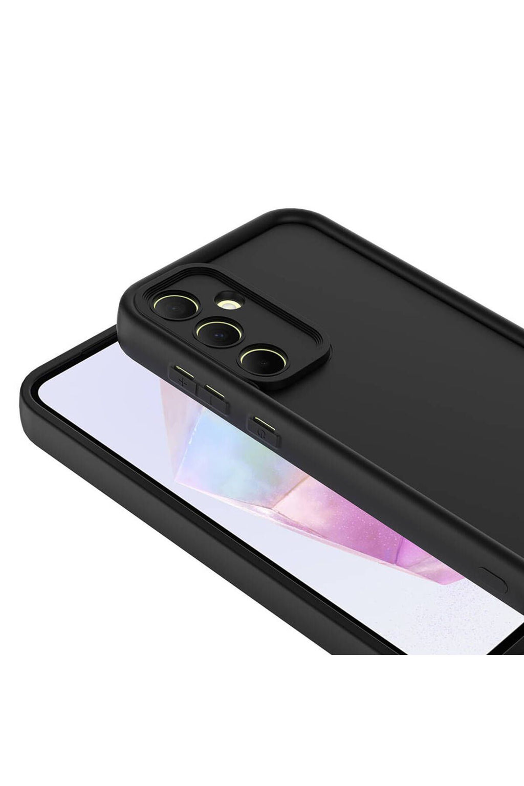 Galaxy A35 Kılıf Kamera Korumalı Zore Ananas Kapak - Koyu Yeşil