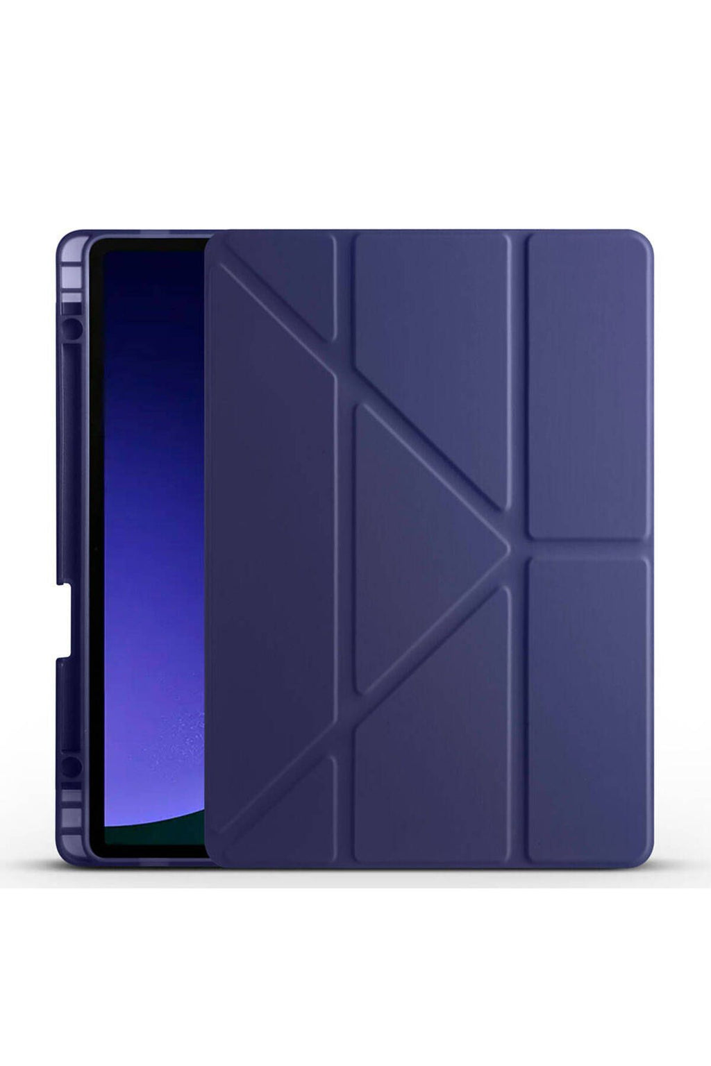 Galaxy Tab S9 Kılıf  Uyumlu Zore Tri Folding Kalem Bölmeli Standlı Kılıf-Rose Gold