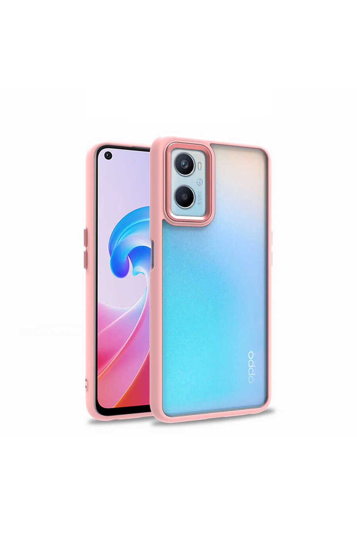 A76 Kılıf Zore Flora Kapak - Rose Gold