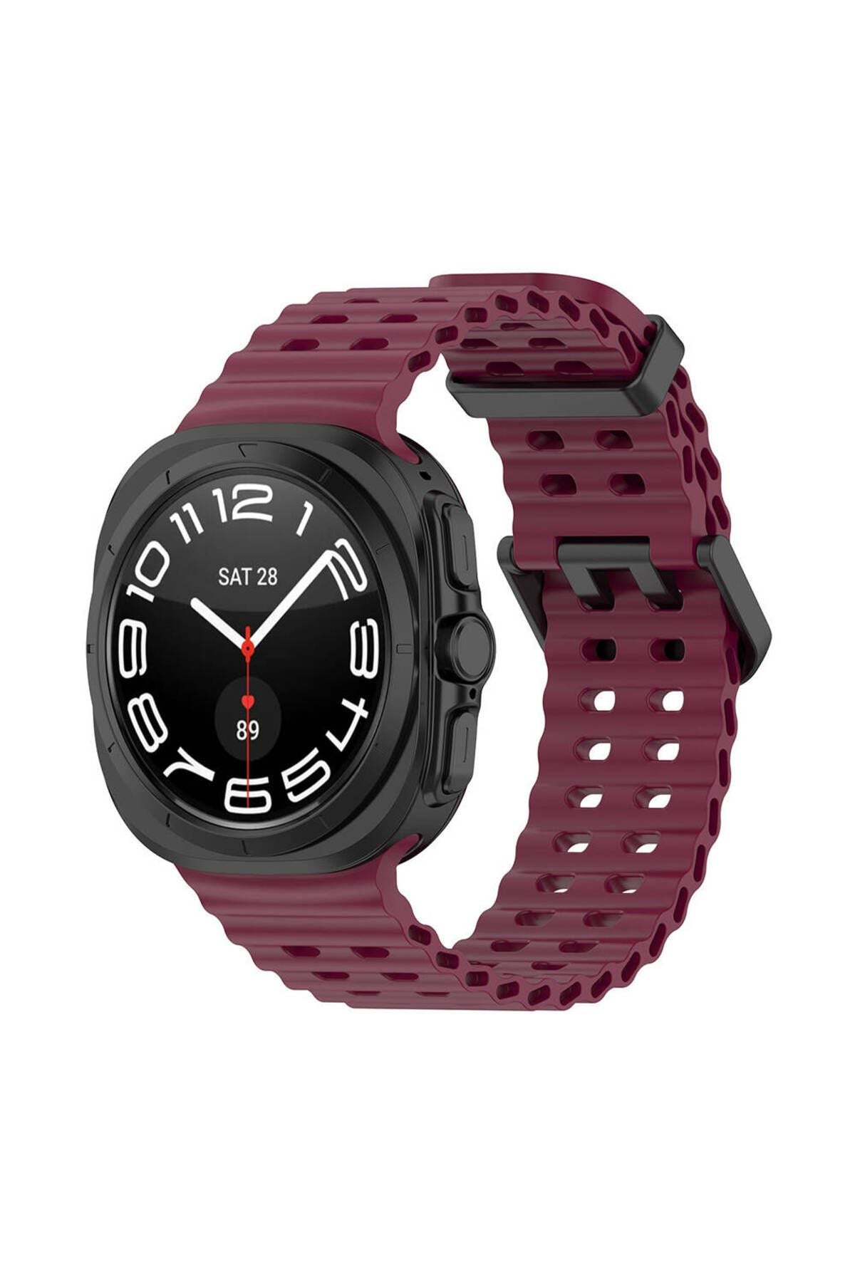 Galaxy Watch Ultra 47mm Zore KRD-118 Tırtıklı Tasarım Silikon Kordon-Beyaz