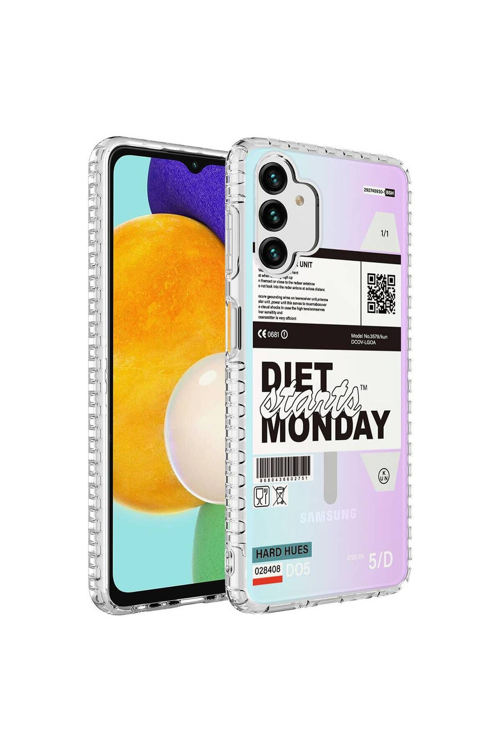 Galaxy A04S Kılıf Airbag Kenarlı Renkli Desenli Silikon GLLP Elegans Kapak - NO3