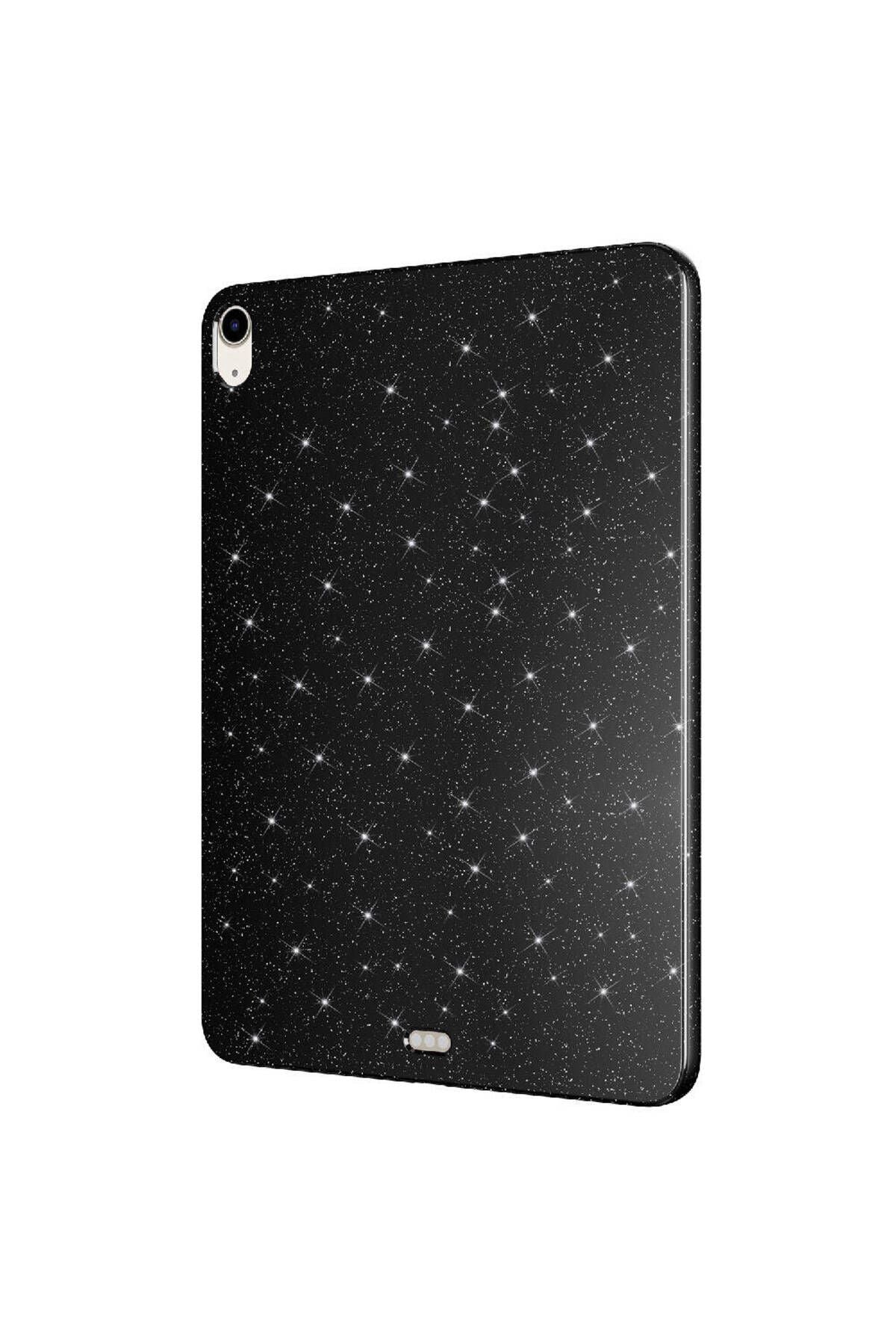 iPad Air 11 2024 Simli Parlak Görünümlü Uyumlu Zore Tablet Koton Kılıf-Lila