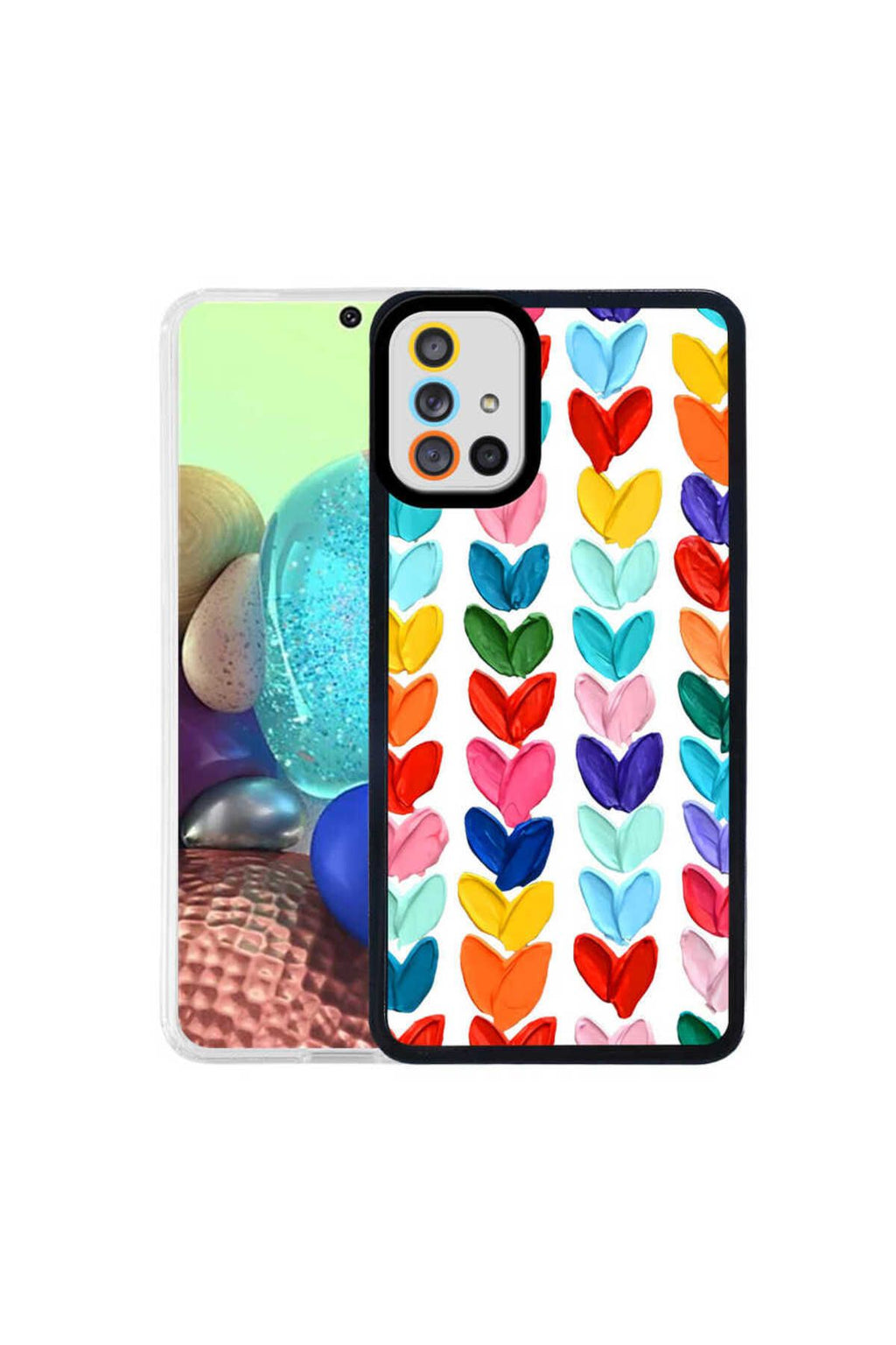 Galaxy A51 Kılıf WNX M-Fit Desenli Kapak - Heart No6