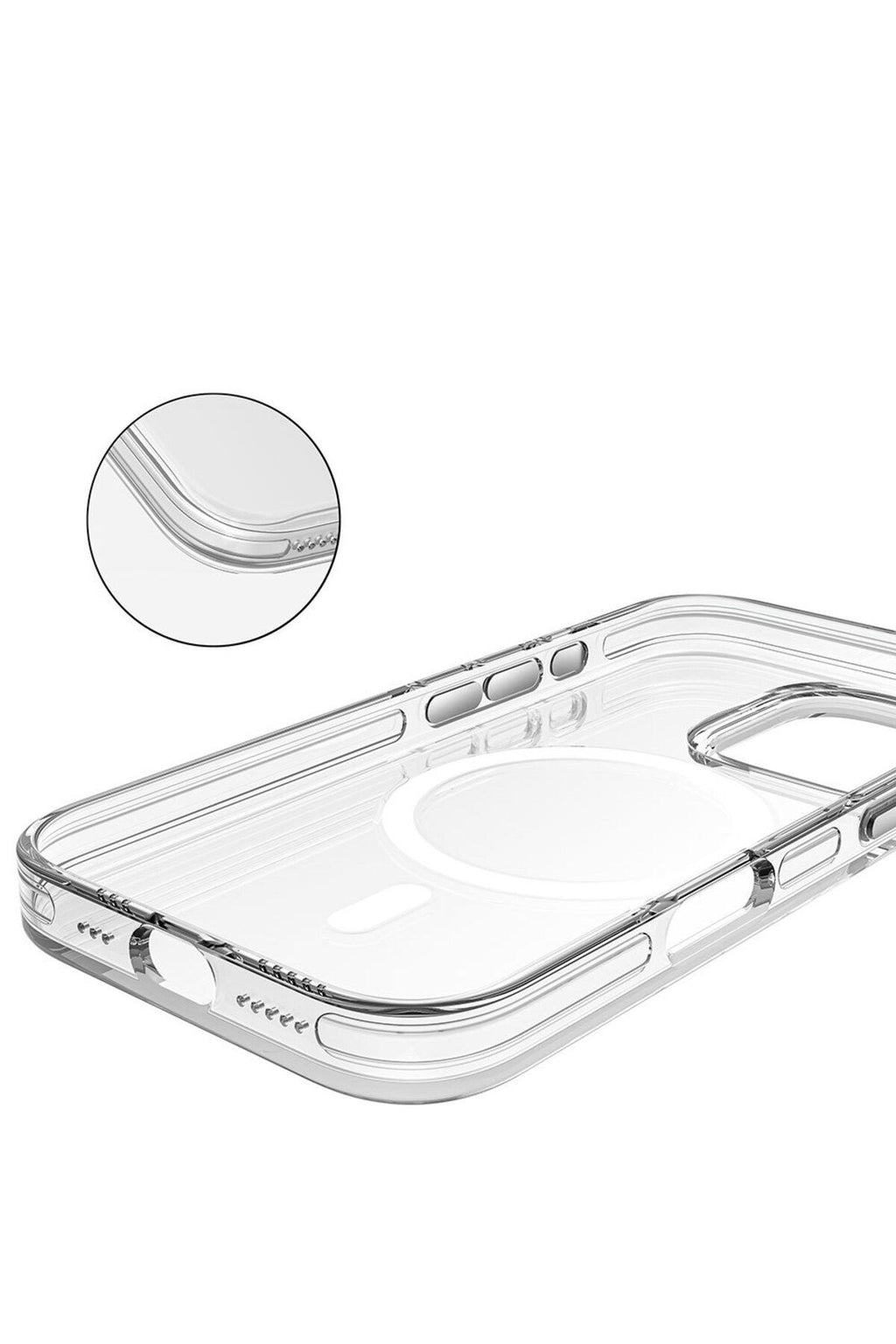 iPhone 16 Kılıf Magsafe Şarj Özellikli Kamera Korumalı Zore Kripto Kapak-Şeffaf