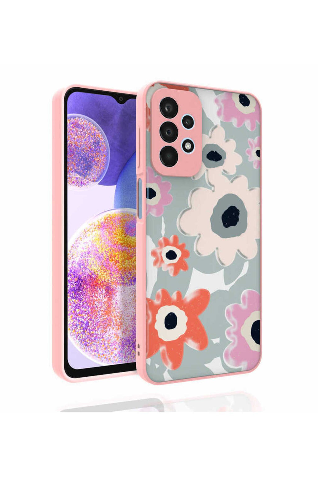 Galaxy A23 Kılıf Desenli Kamera Korumalı Parlak Zore Nora Kapak - NO5