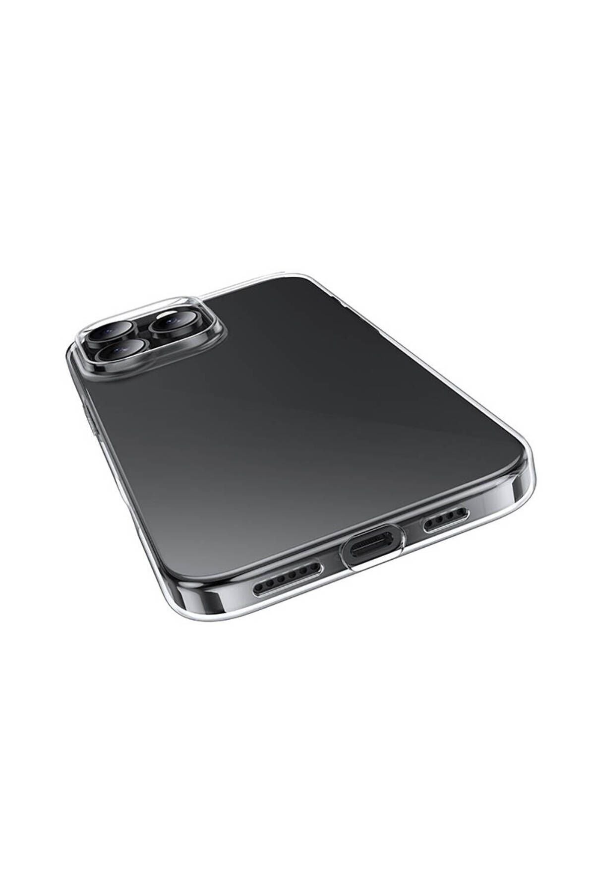 Apple iPhone 16 Pro Max Kılıf Zore Süper Silikon Kapak-Şeffaf