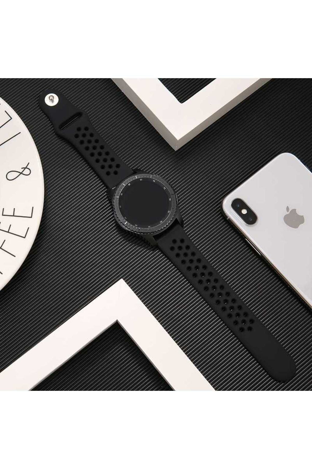 Galaxy Watch 42mm (20mm) KRD-02 Uyumlu PRL Kordon Gümüş-Gri