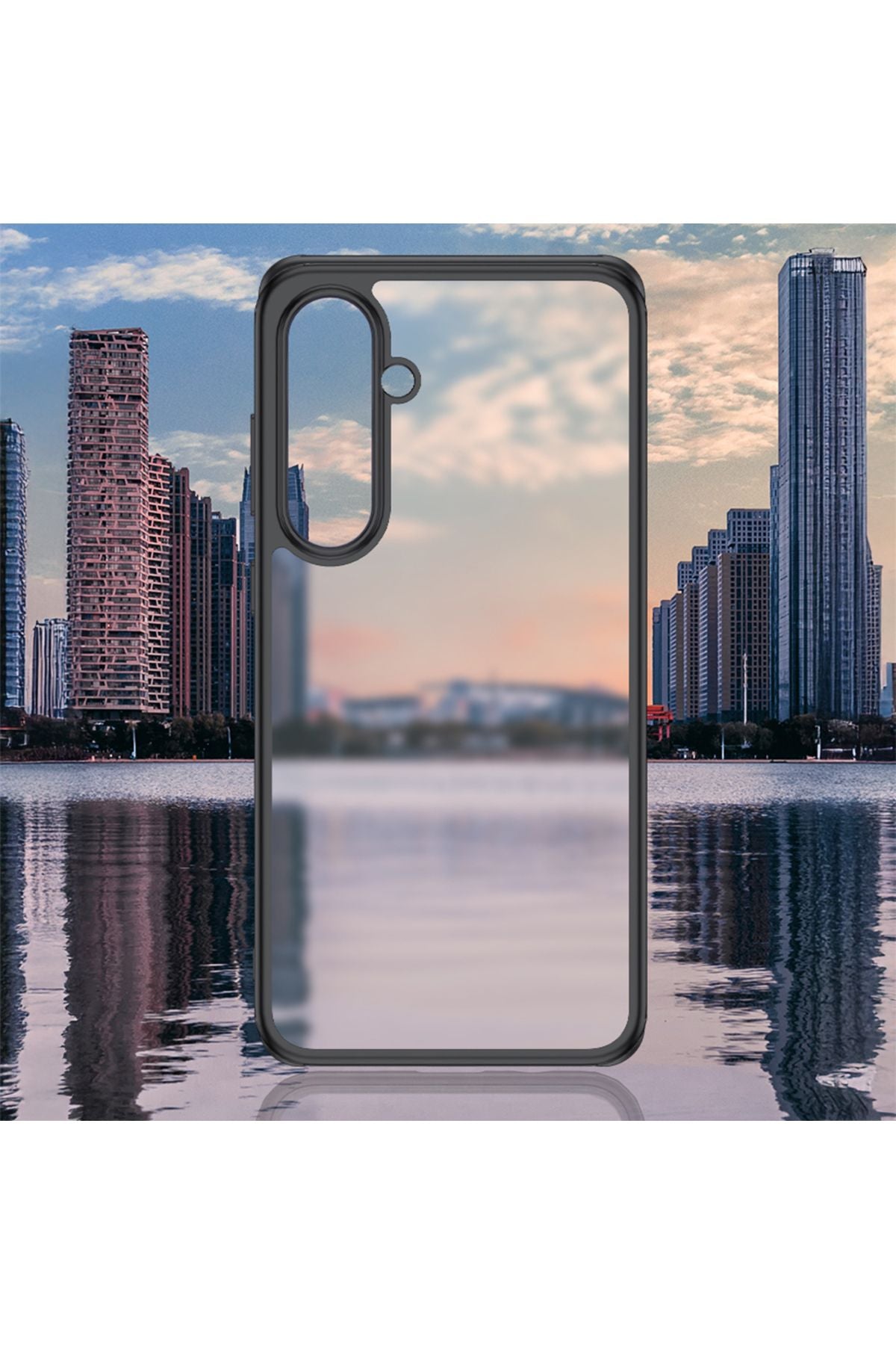 Galaxy S25 Uyumlu Kılıf Kamera Korumalı Şeffaf Arka Yüzey Zore New Roll Kapak-Siyah