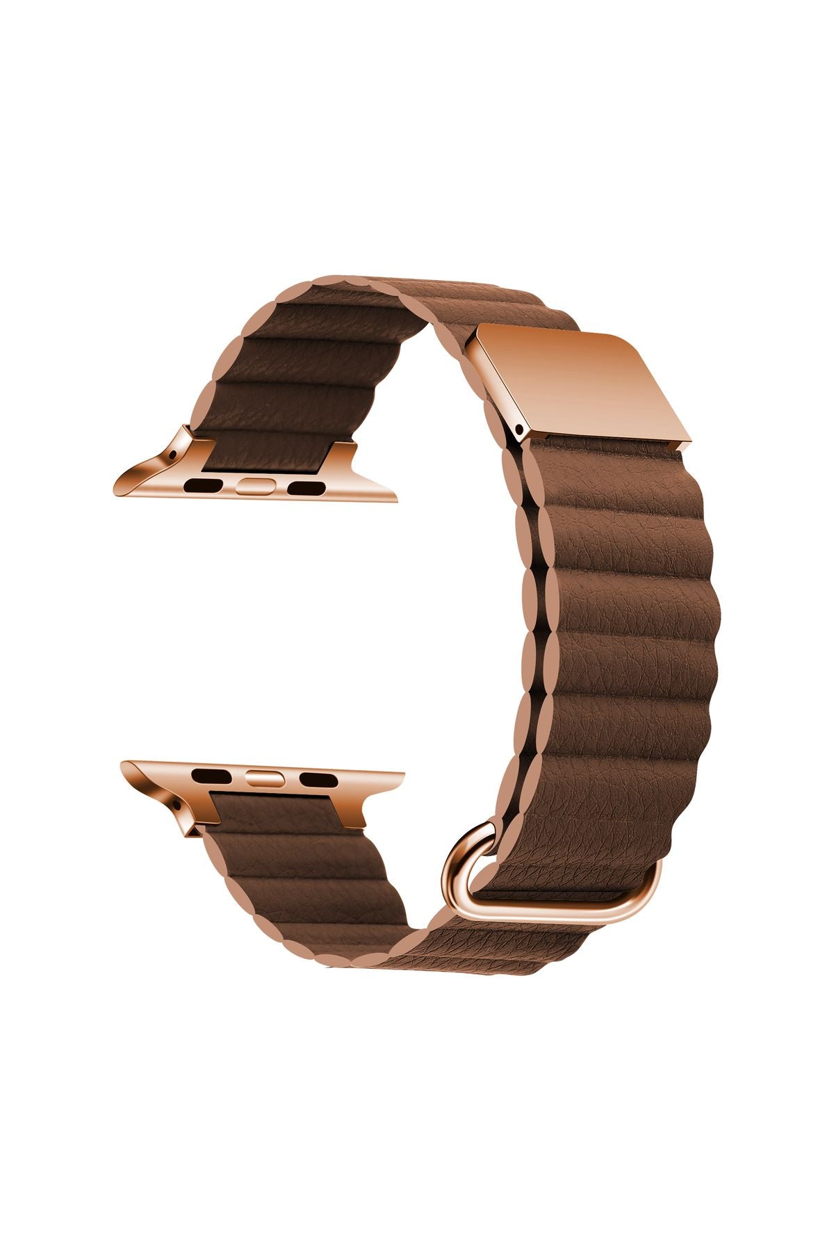 Watch Ultra 49mm Uyumlu KRD-78 PU Deri Kordon Strap Kayış CLO- Turuncu