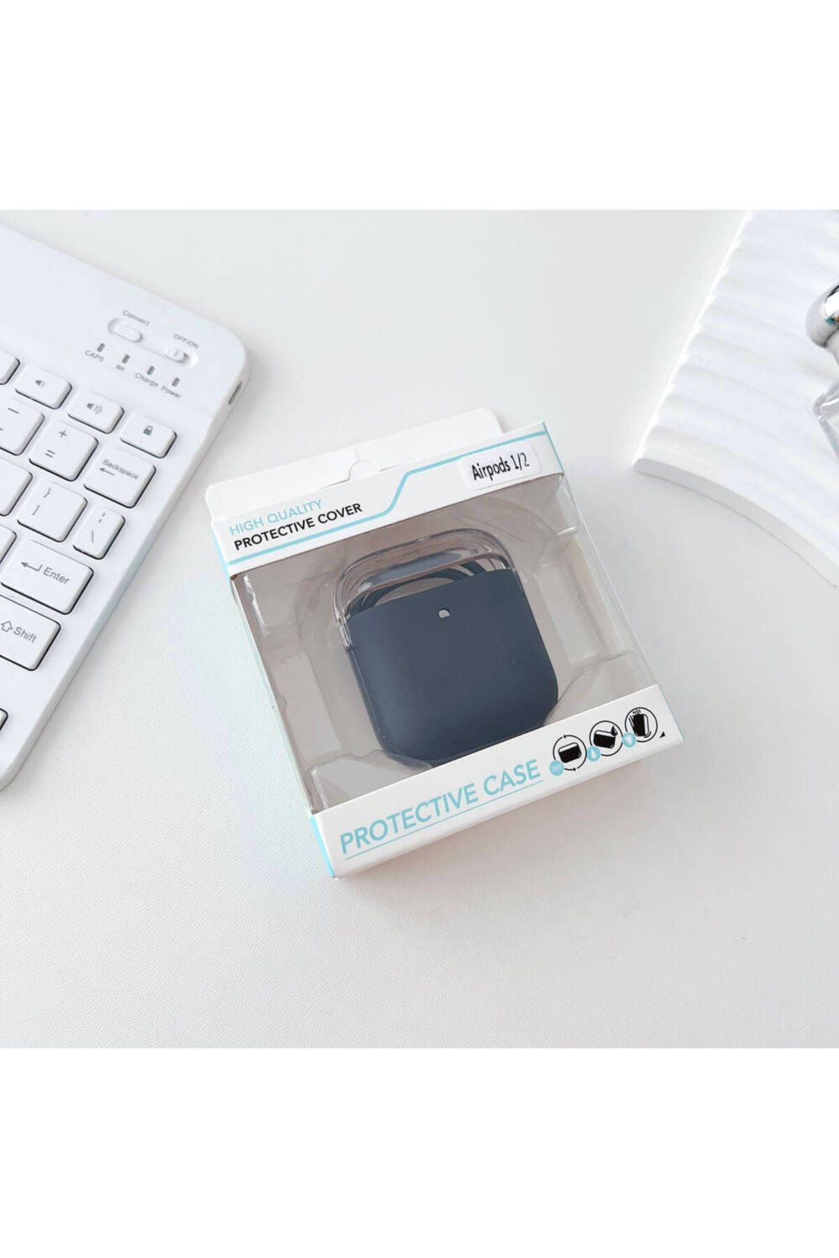 Air-Pods uyumlu Airbag 36 Darbelere Karşı Dayanıklı Kılıf-Şeffaf