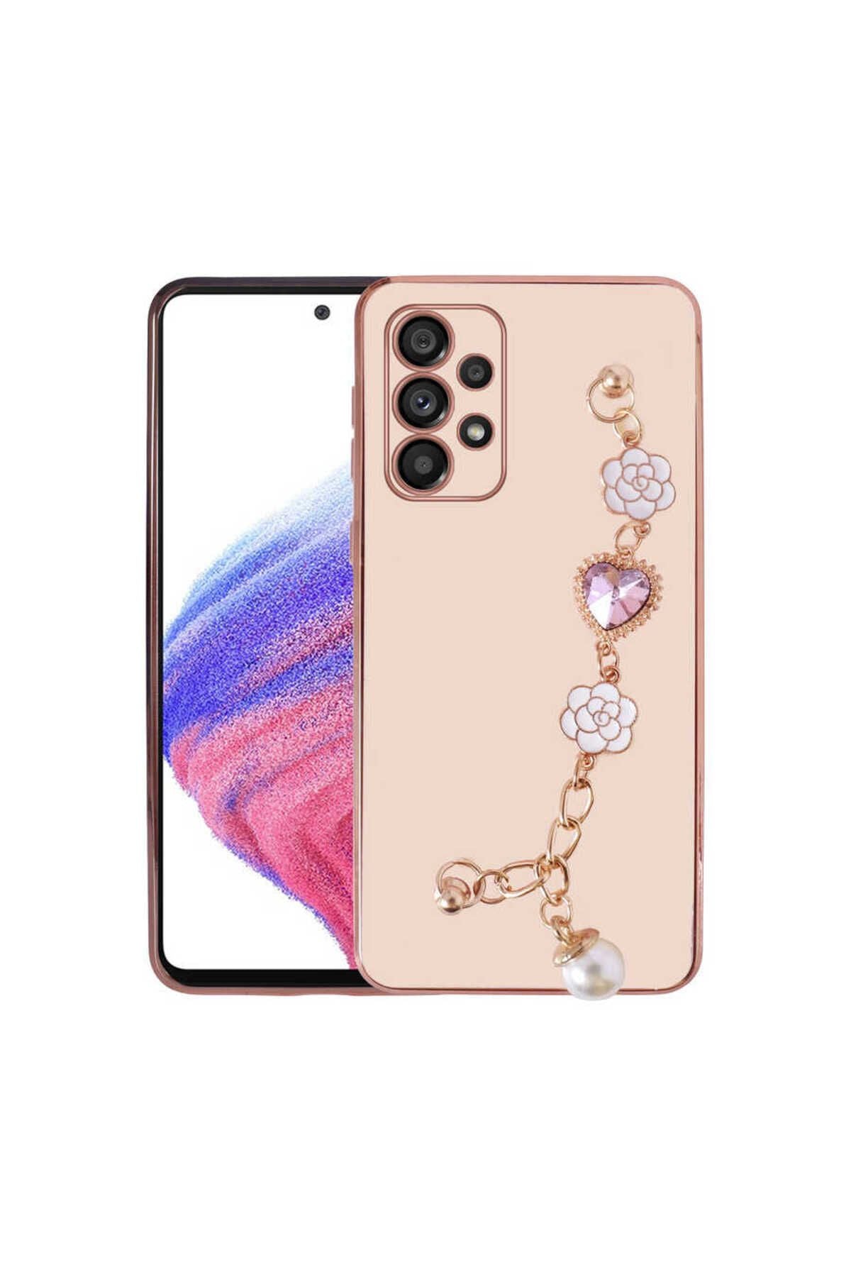 Galaxy A52 Kılıf El Tutamaçlı Kamera Korumalı Zore Taka Silikon Kapak - Mor