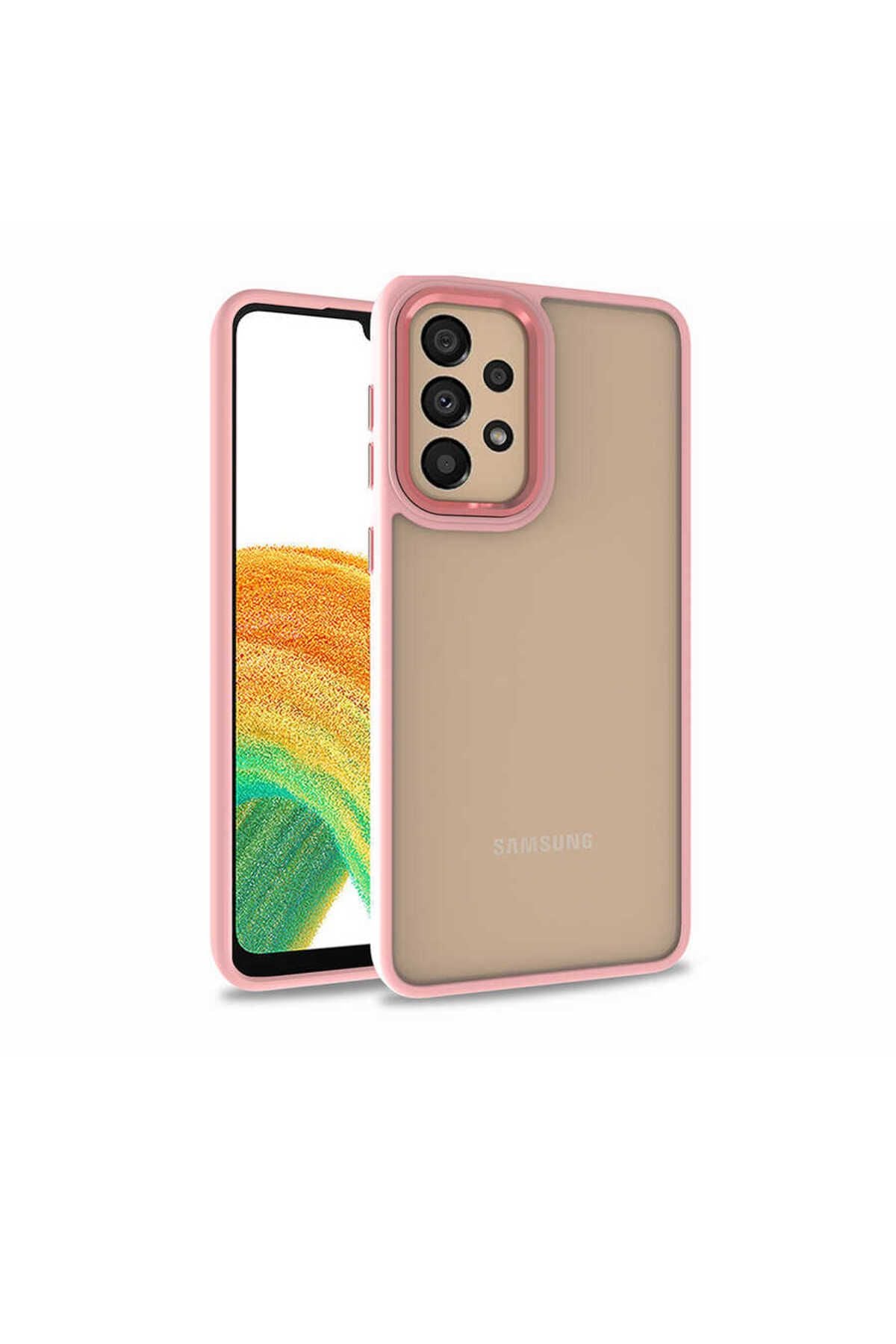 Galaxy A52 Uyumlu Adamax Flora Kapak - Rose Gold Adamax