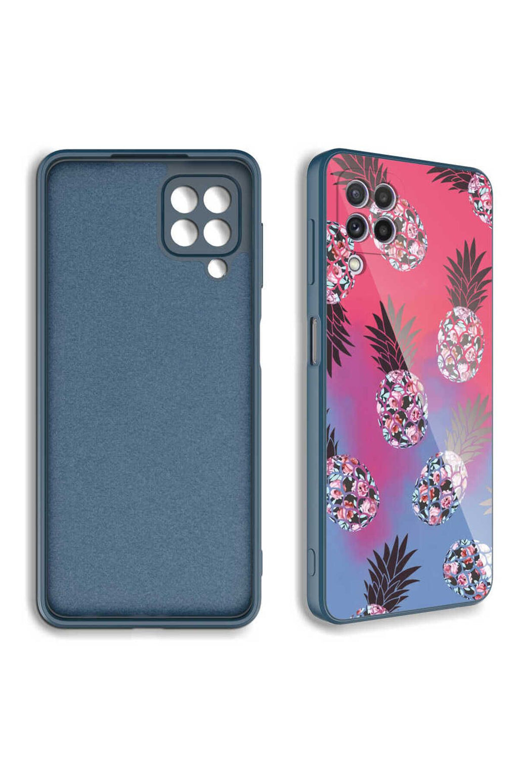 Galaxy A22 4G Kılıf Kamera Korumalı Desenli Sert Silikon Zore Epoksi Kapak - NO4