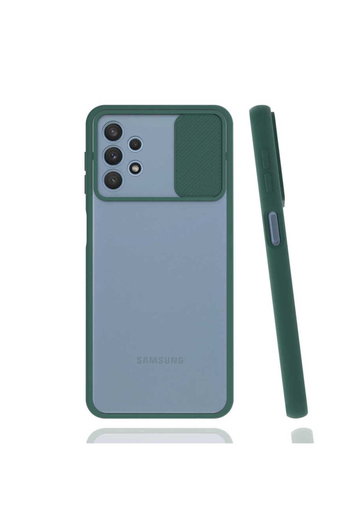Galaxy A32 4G Kılıf SVL Lensi Kapak - Koyu Yeşil