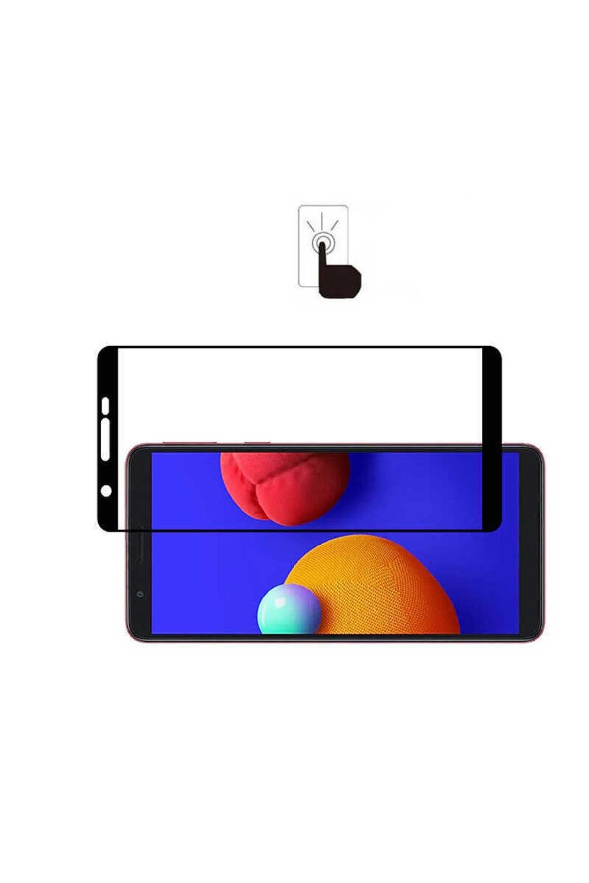 Galaxy A01 Core Uyumlu Kenarları Kırılmaya Dayanıklı Cam Ekran Koruyucu
