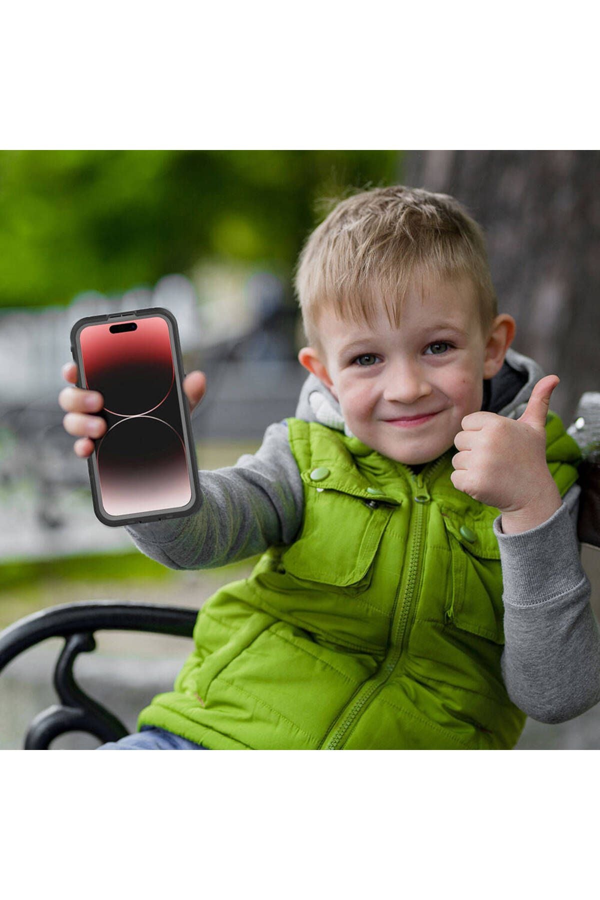 iPhone 15 Pro Max Uyumlu 1-1 Su Geçirmez Kılıf-Siyah