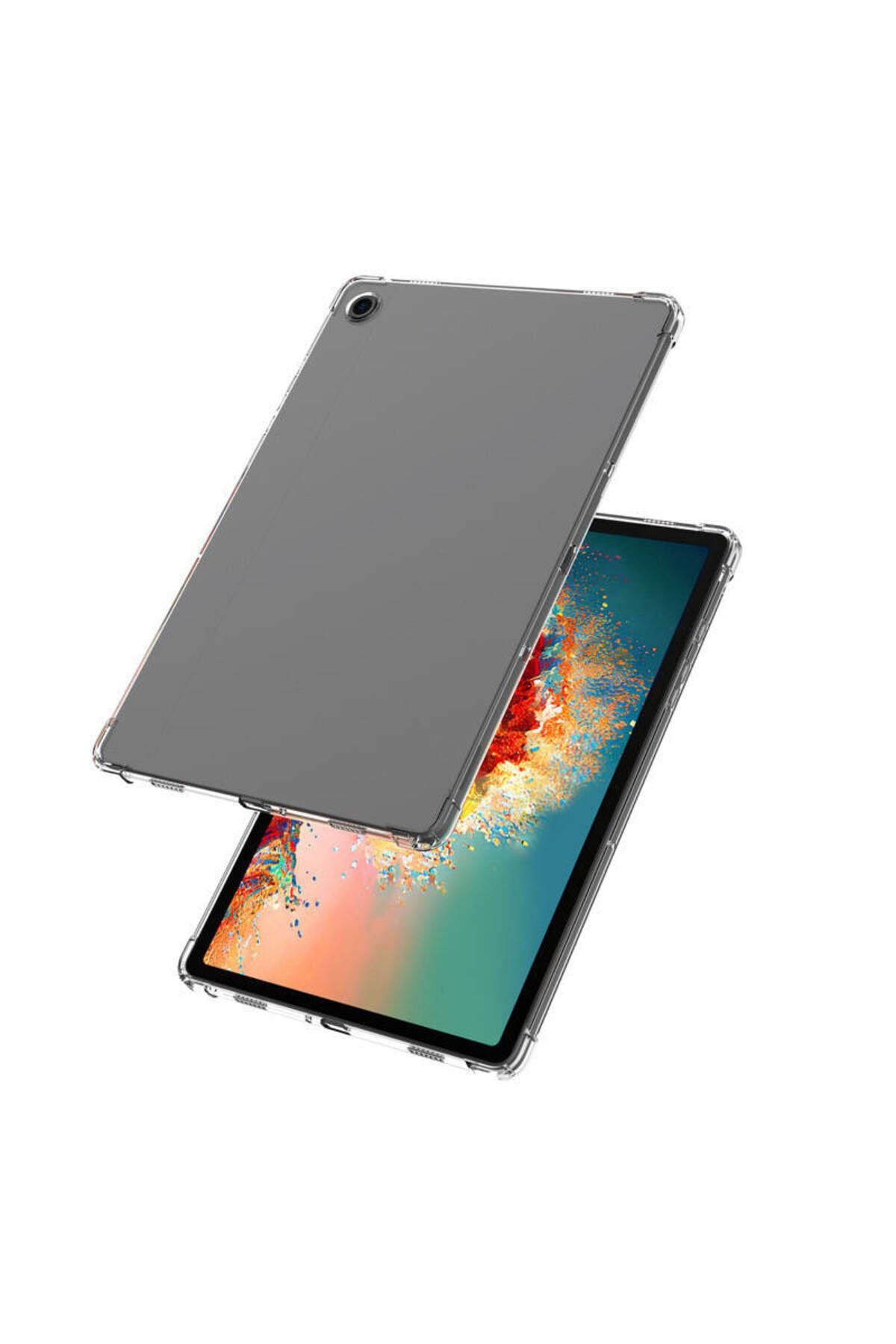 Galaxy Tab A9 Kılıf  Uyumlu Zore Tablet Nitro Anti Shock Silikon Kapak-Renksiz