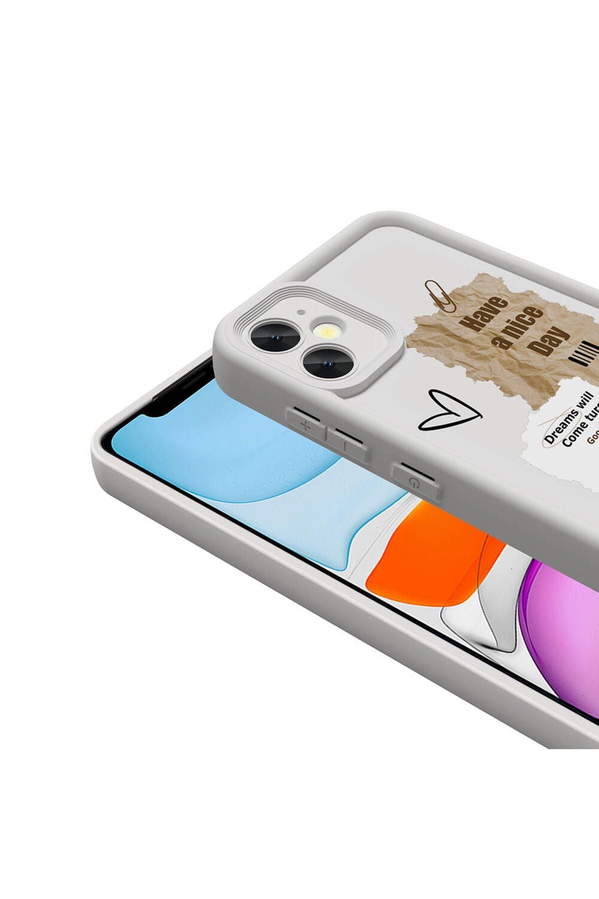 iPhone 11 Kılıf Kamera Korumalı Baskılı Arka Yüzey Zore Klas Kapak - Siyah