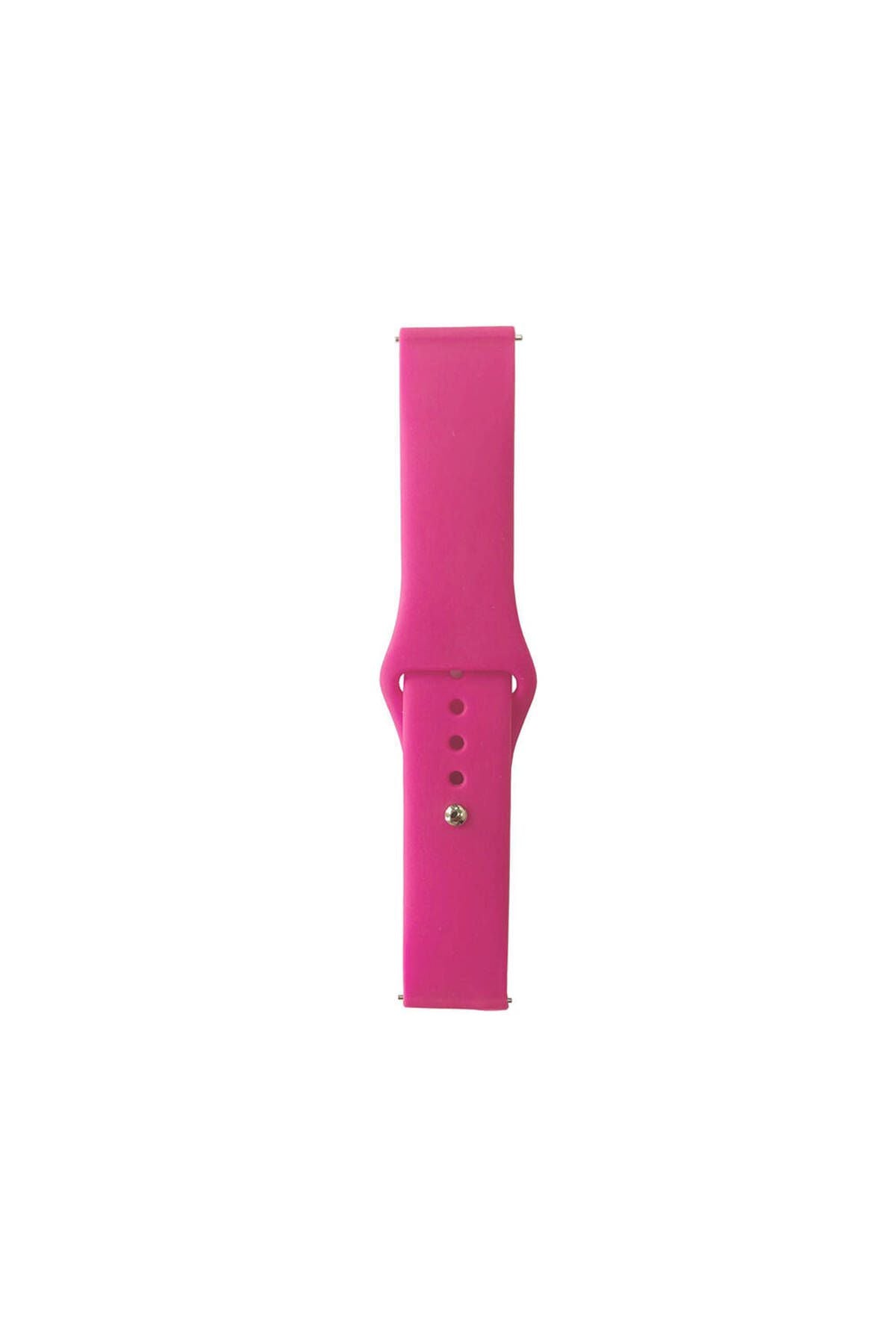 Galaxy Watch Active 2 44mm Band Serisi 20mm Klasik Kordon Silikon Strap Kayış-Barbie Powder