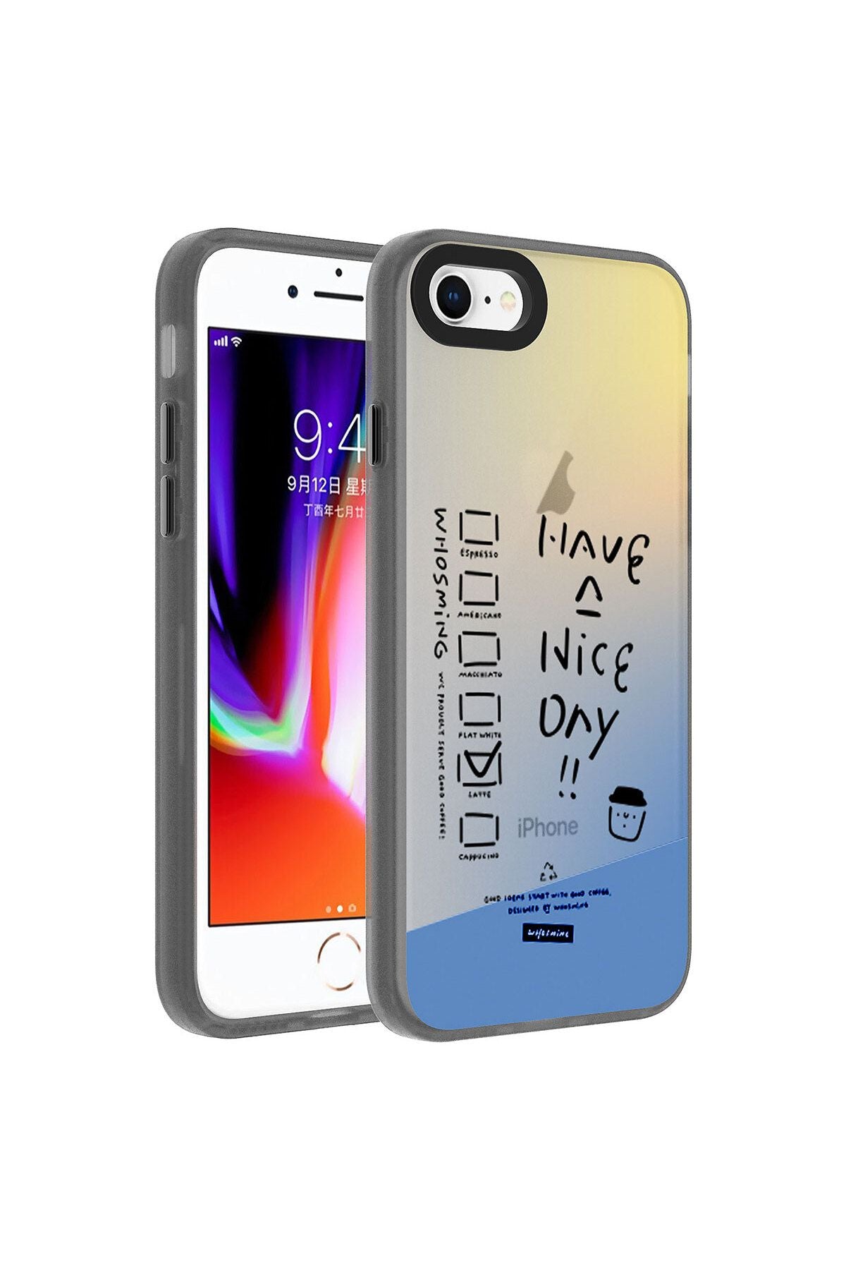 iPhone SE 2020 Kılıf Desenli Zore Dragon Sert Kapak - Astronot