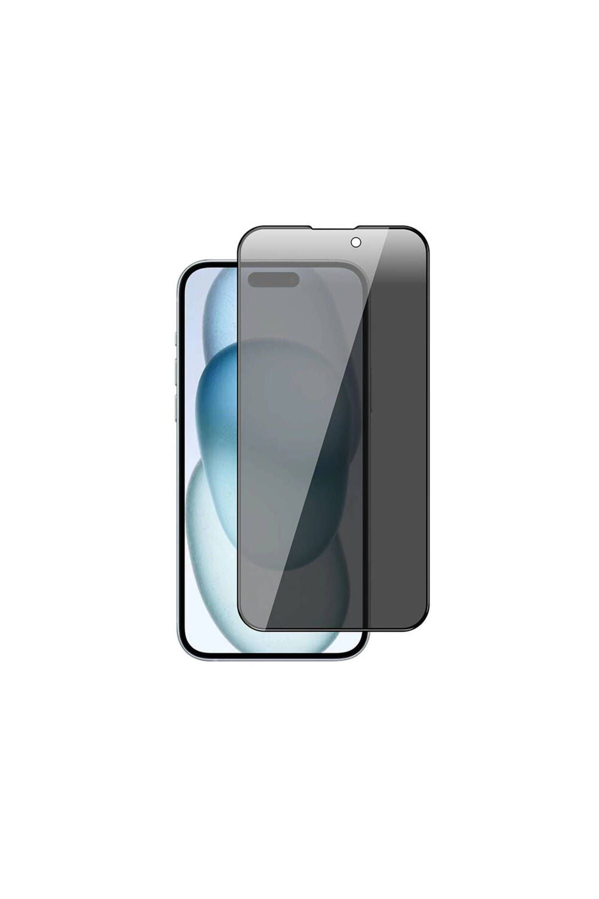 iPhone 15 Pro Uyumlu Zore New 5D Privacy Temperli Ekran Koruyucu
