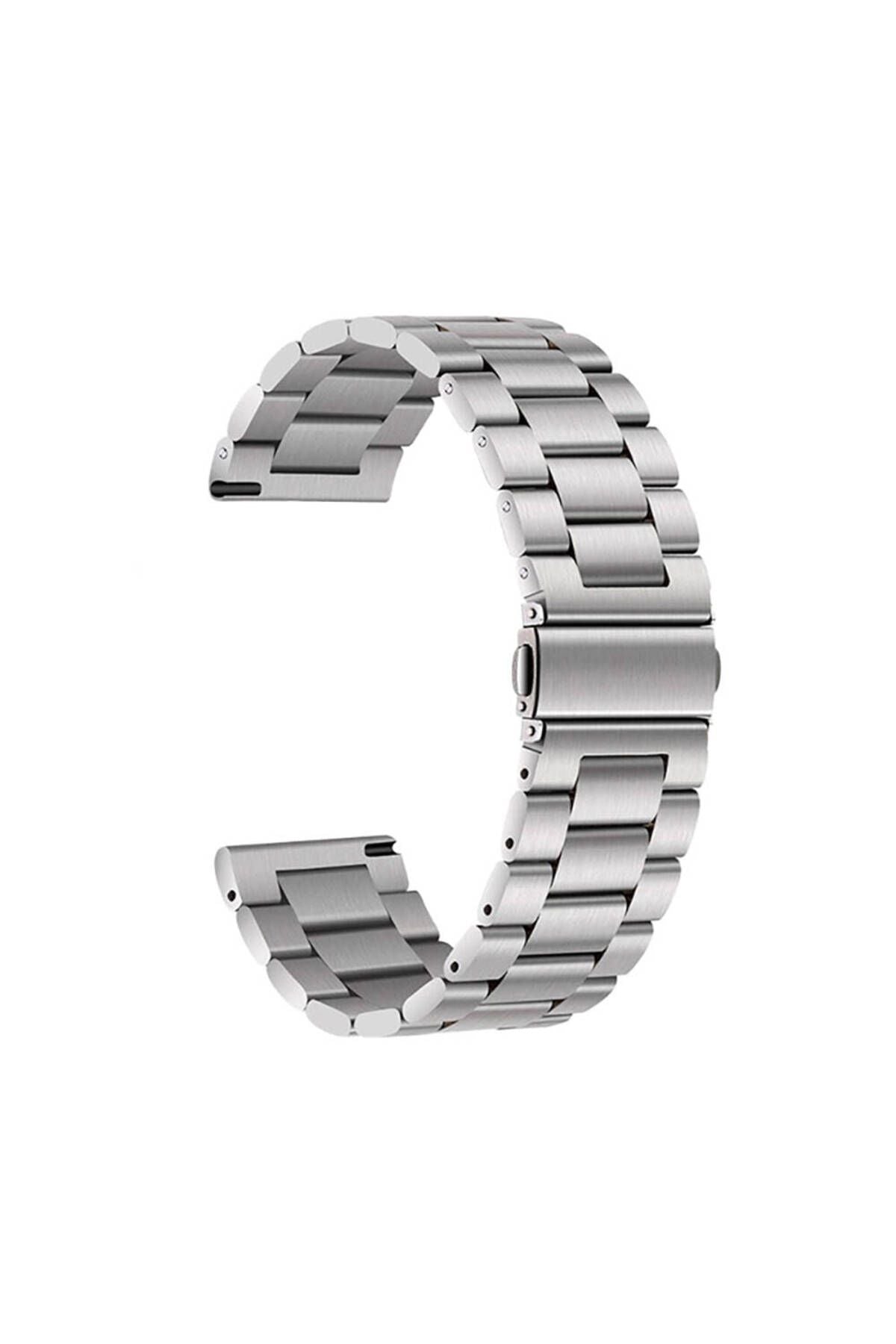 Galaxy Watch Active 2 44mm EZO Band-04 20mm Metal Kordon-Gümüş