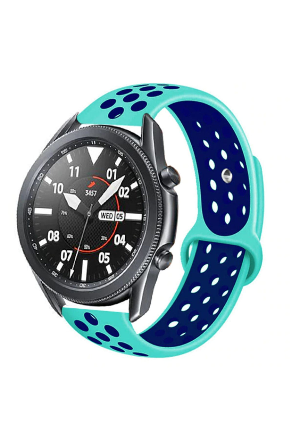 Galaxy Watch 46mm (22mm) KRD-02 Uyumlu BRT Kordon Turkuaz-Mavi