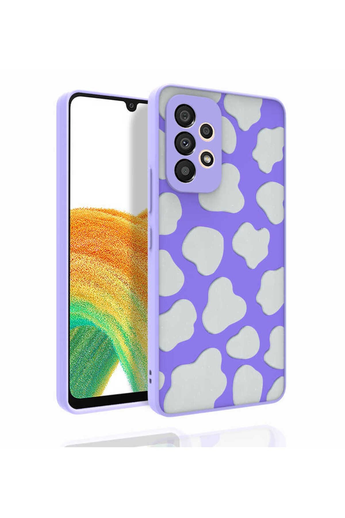 Galaxy A53 5G Kılıf Desenli Kamera Korumalı Parlak Zore Nora Kapak - NO4
