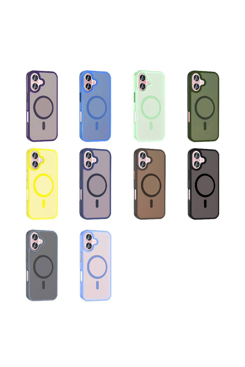 iPhone 16 Plus Kılıf Magsafe Şarj Özellikli Mat Arka Yüzey Zore Sio Kapak-Lila