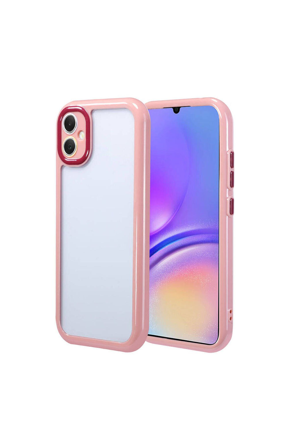 Galaxy A05 Kılıf Kamera Korumalı Renkli Kenar ve Çerçeve Tasarımlı Zore Vitamin Kapak-Siyah