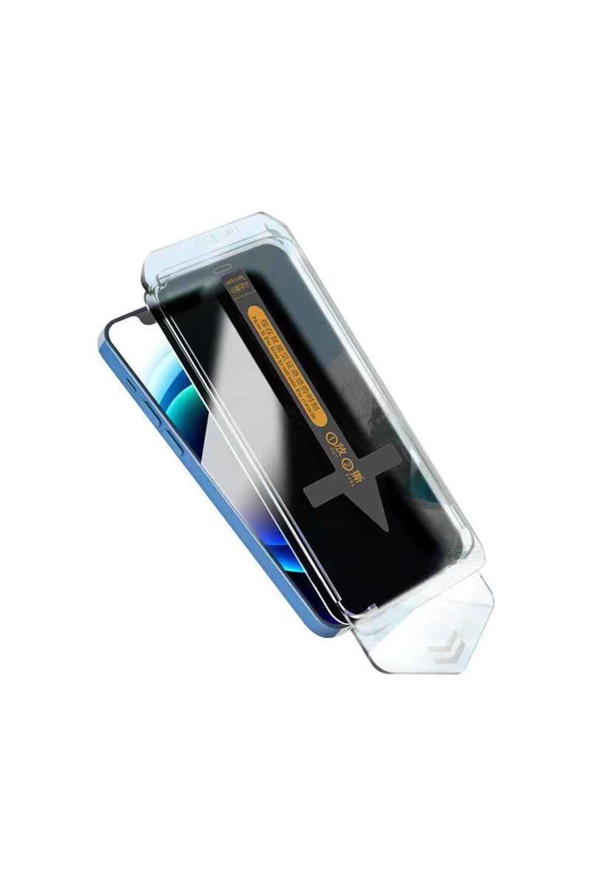 iPhone XR 6.1 Hayalet Ekran Koruyucu Uyumlu Zore Süper Fast Anti-Dust Privacy Toz Önleyici Temperli