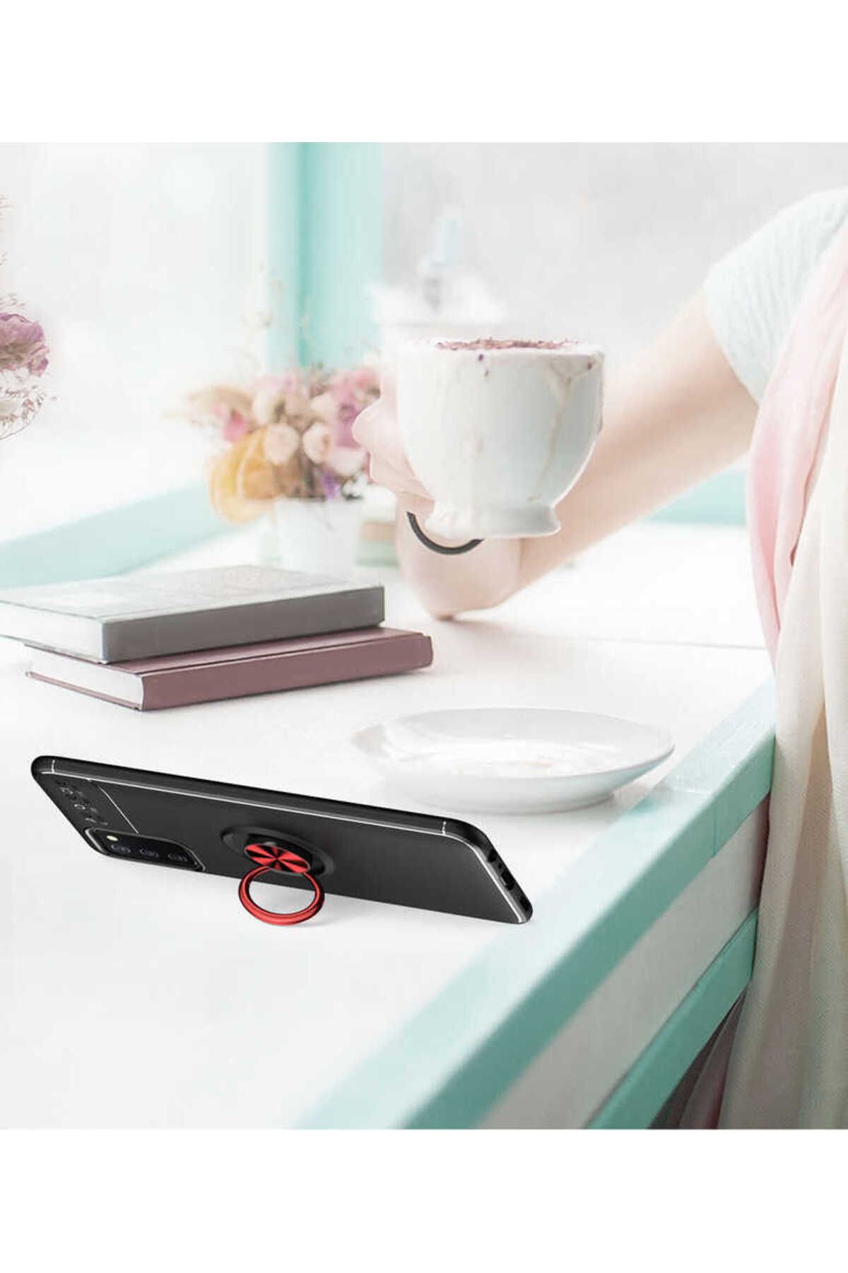 Galaxy A03s Kılıf Zore Ravel Silikon Kapak - Siyah-Rose Gold