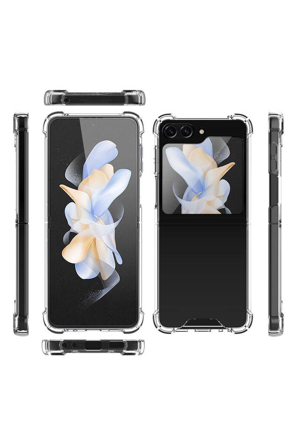 Galaxy Z Flip 5 Uyumlu Zore Nitro Anti Shock Silikon-Renksiz