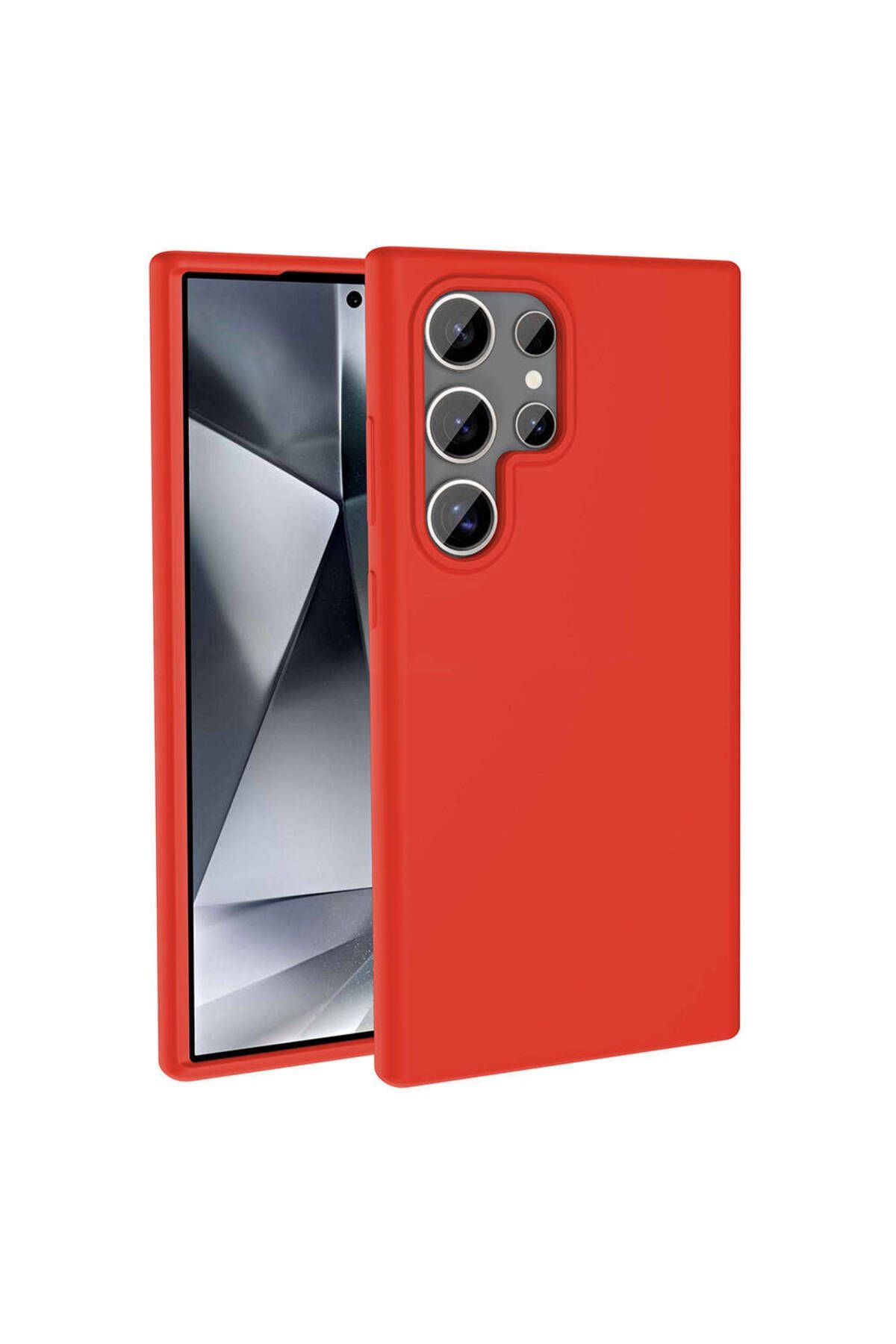 Galaxy S23 Ultra Kılıf Magsafe Şarj Özellikli Sıvı Teknolojili Silinebilir Sert Zore Kivi Kapak-Kırm