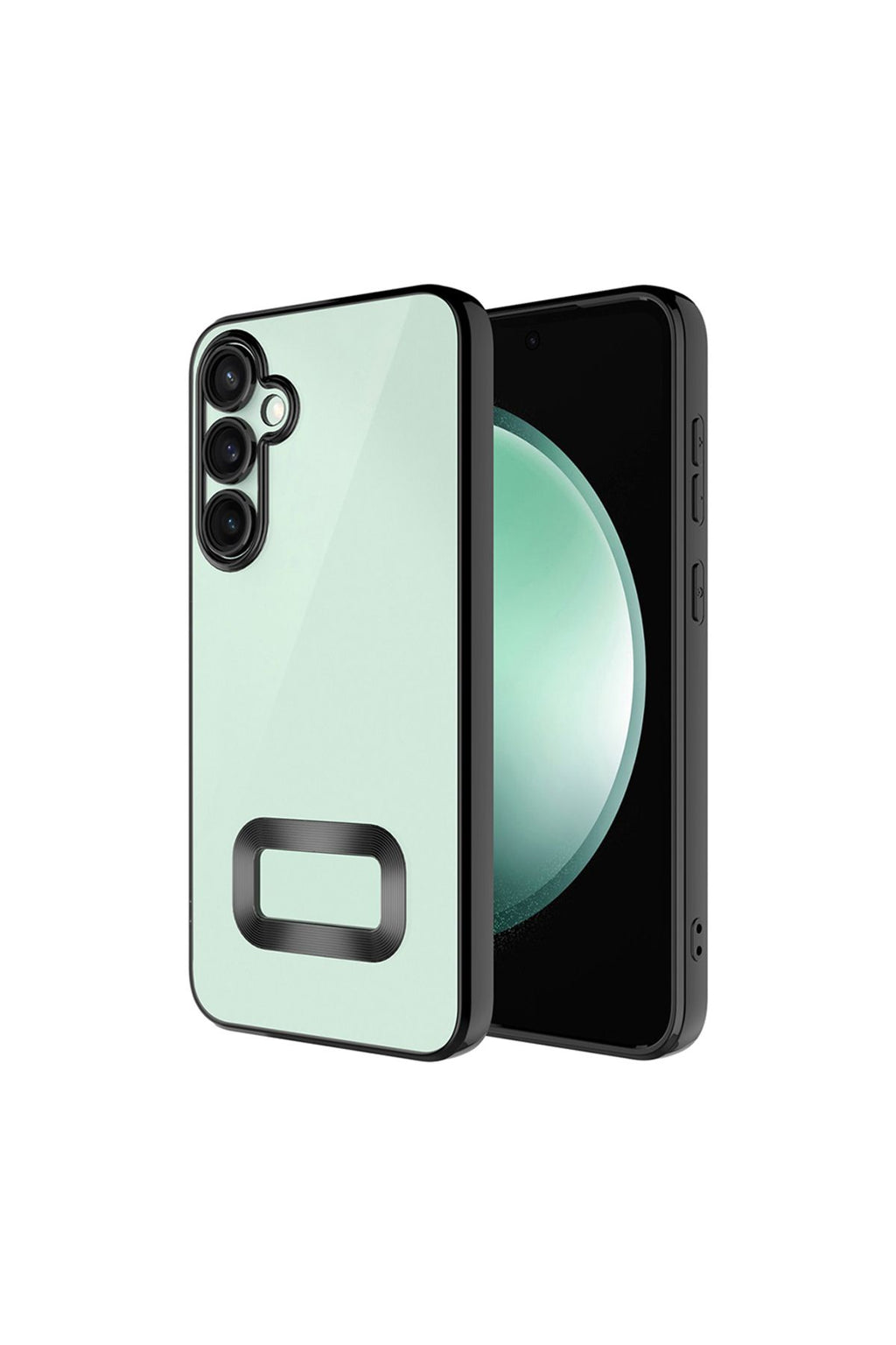 Galaxy A16 Uyumlu Kılıf Kamera Korumalı Logo Gösteren Zore Omega Kapak-Siyah