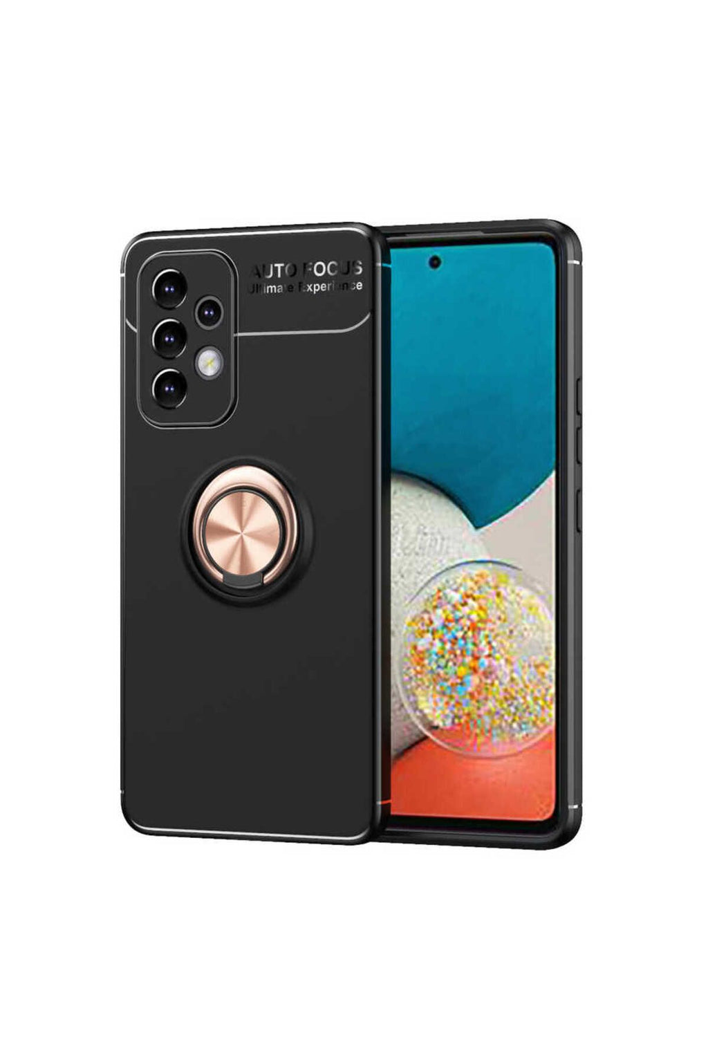 Galaxy A33 5G Kılıf Zore Ravel Silikon Kapak - Siyah-Kırmızı