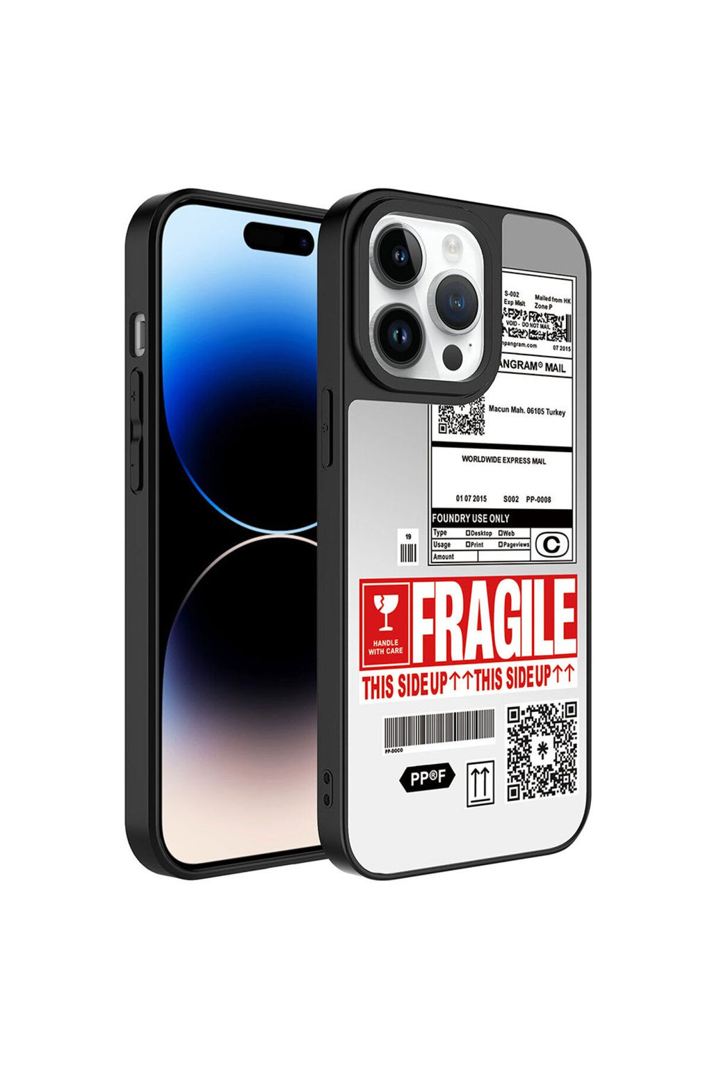 iPhone 14 Pro Uyumlu Aynalı Desenli Kamera Korumalı Parlak Zore Mirror Kılıf-Fragile