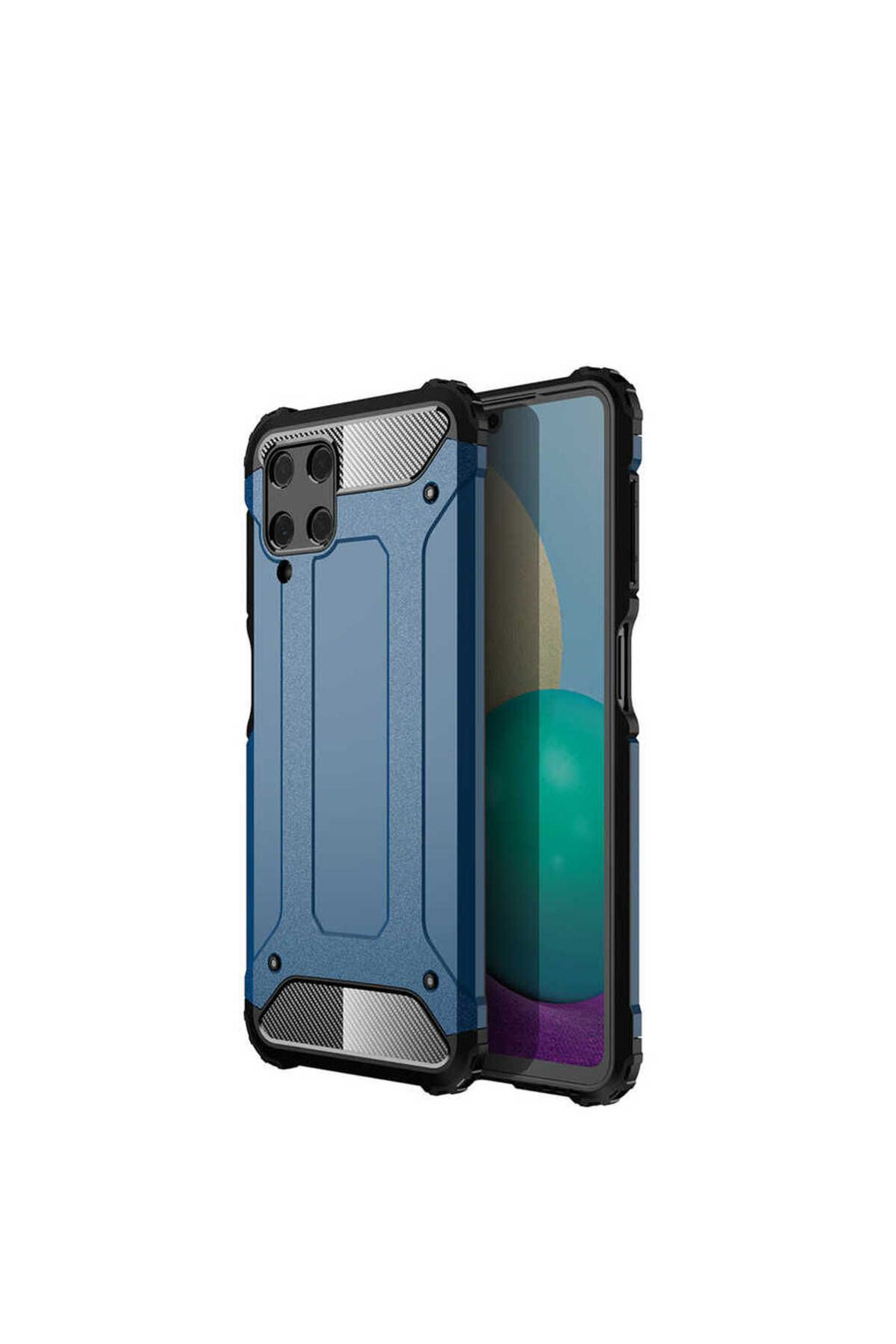 Galaxy A22 4G Kılıf Zore Crash Silikon Kapak - Mavi