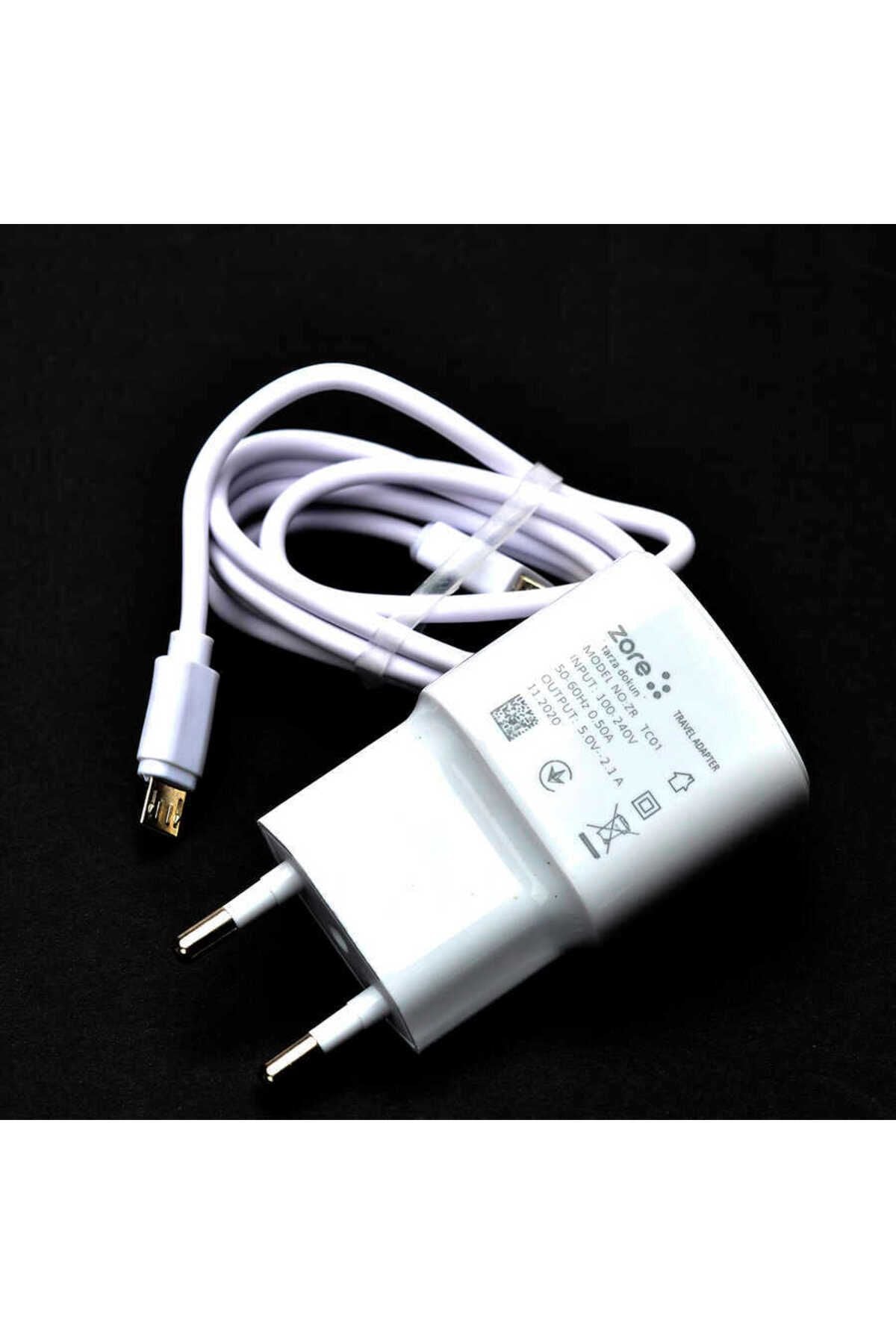 Beyaz Metro Serisi ZR-TC01 Micro 2 in 1 Şarj Seti-Zore
