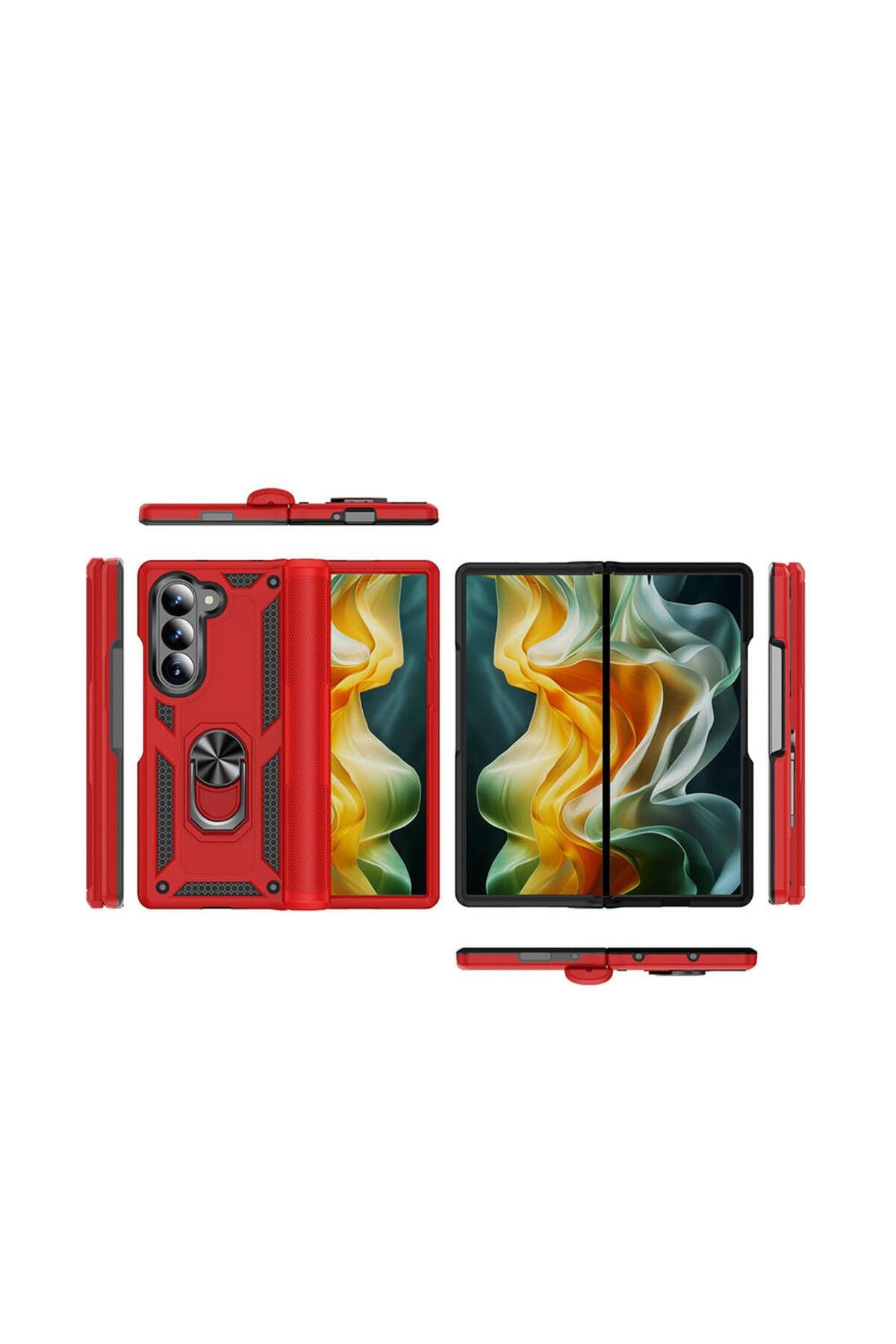 Galaxy Z Fold 6 Kılıf Zore Vega Kapak - Kırmızı
