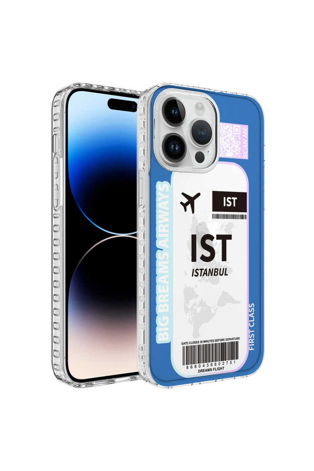 iPhone 14 Pro Uyumlu AiHTTg Kenarlı Renkli Desenli Silikon Zore Elegans Kılıf-NO3